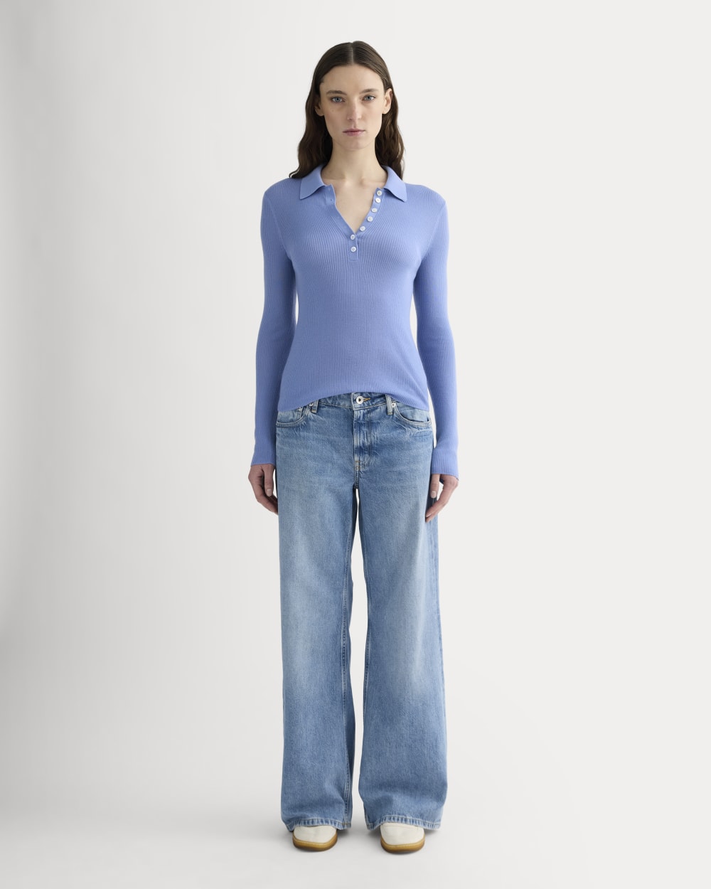 womens-ultrasoft-merino-ribbed-polo-bluebell