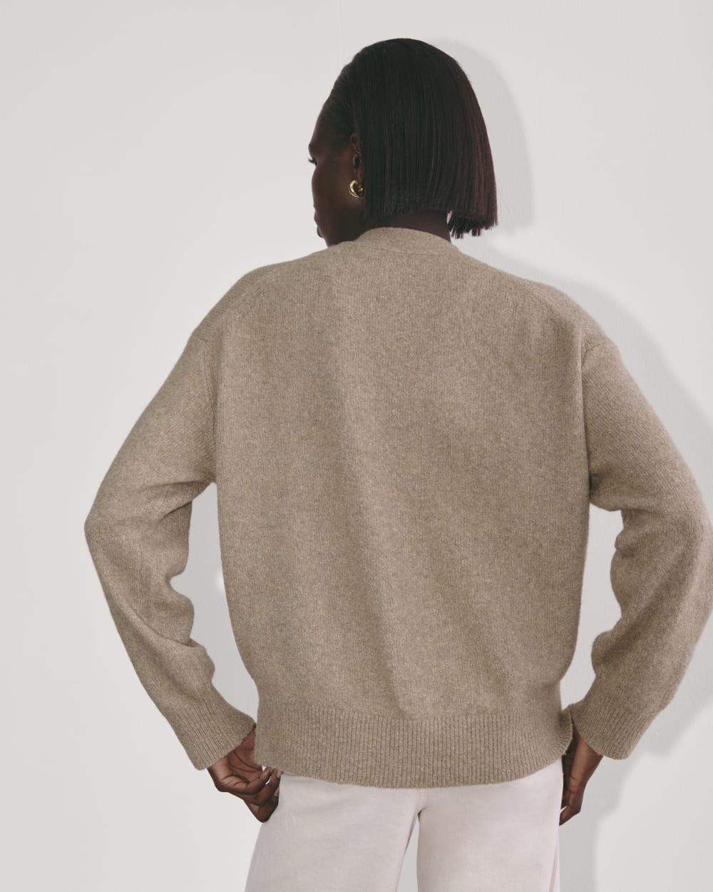 The Cocoon Cardigan in Plush Cotton | Heather Taupe – Everlane