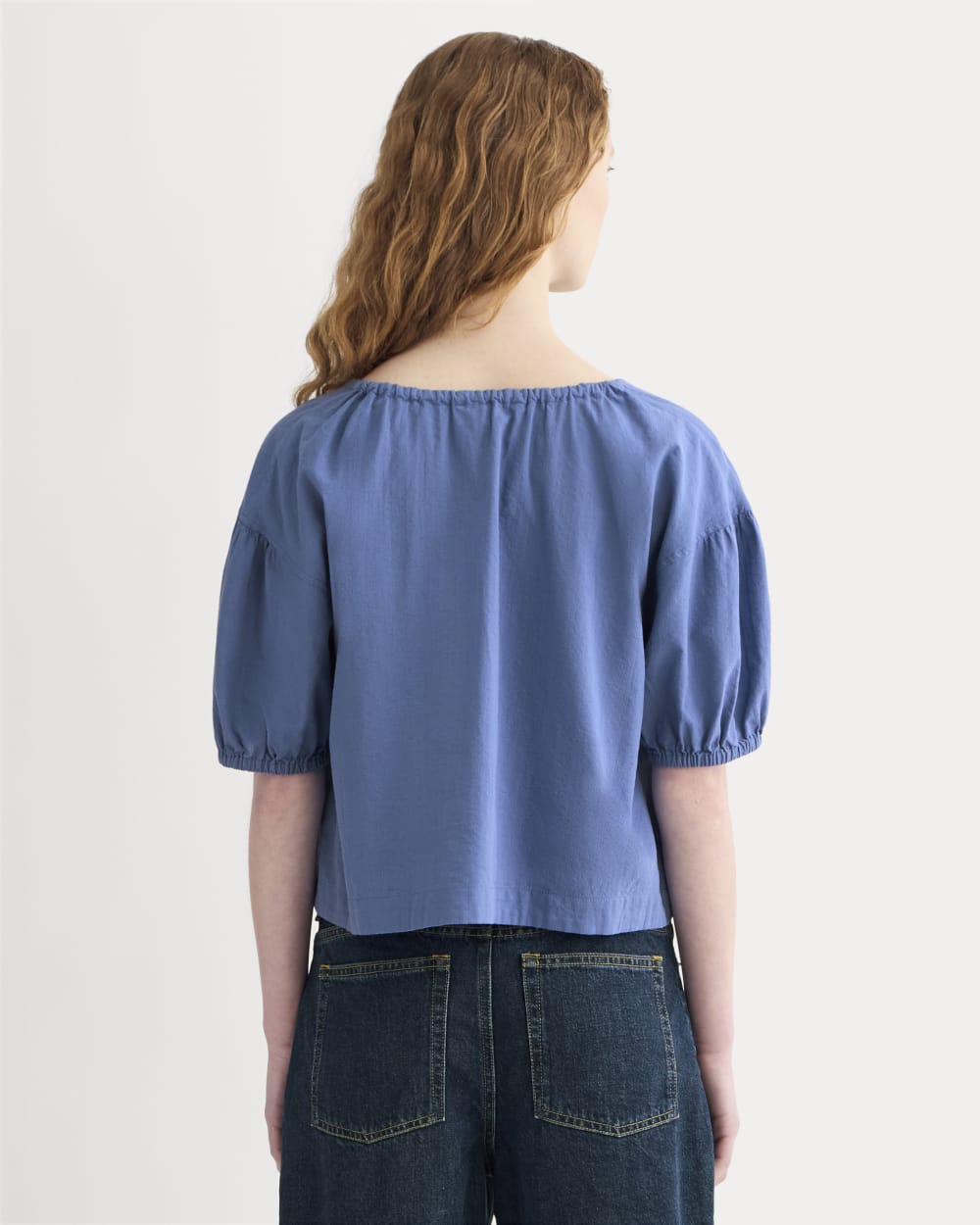 womens-gauze-button-up-soft-cobalt