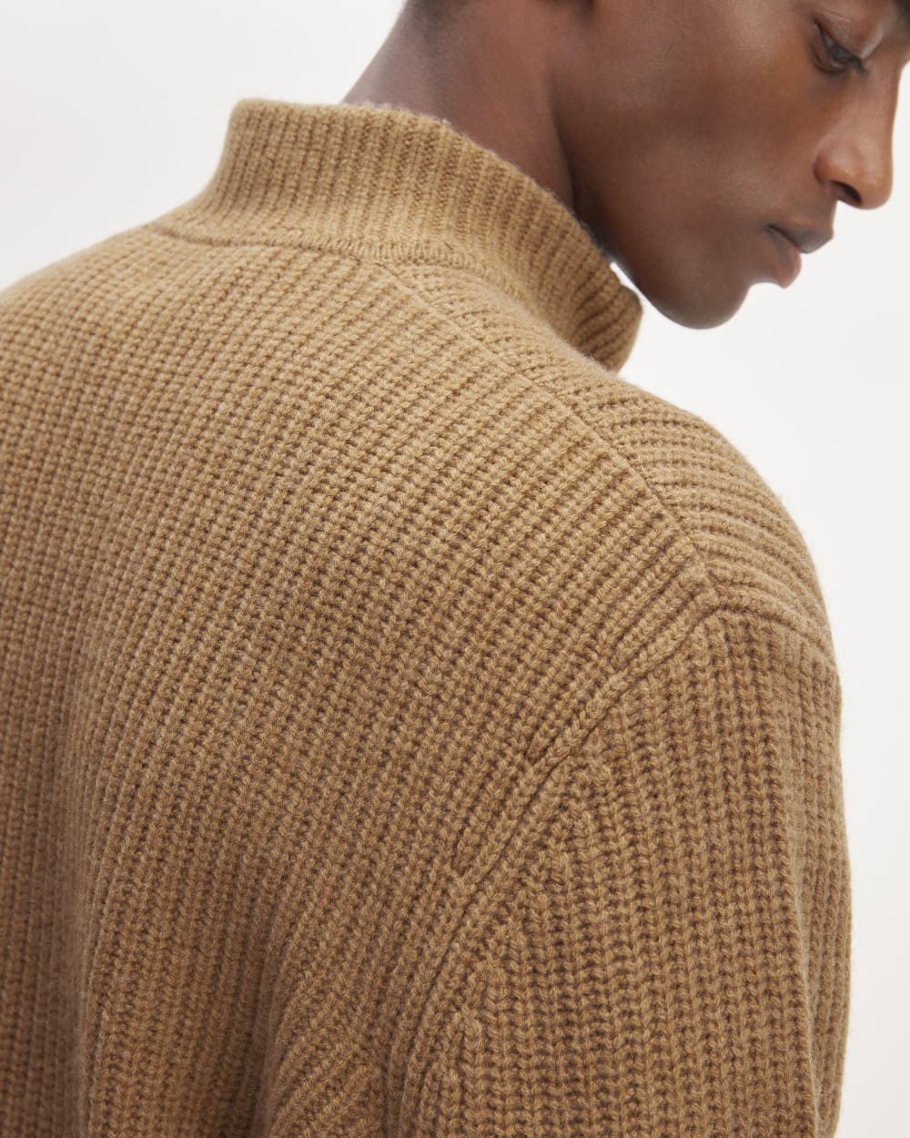 The Felted Merino Half-Zip Sweater Deep Camel – Everlane