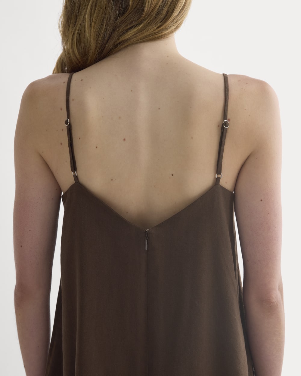 womens-mini-shift-dress-in-stretch-linen-dark-brown