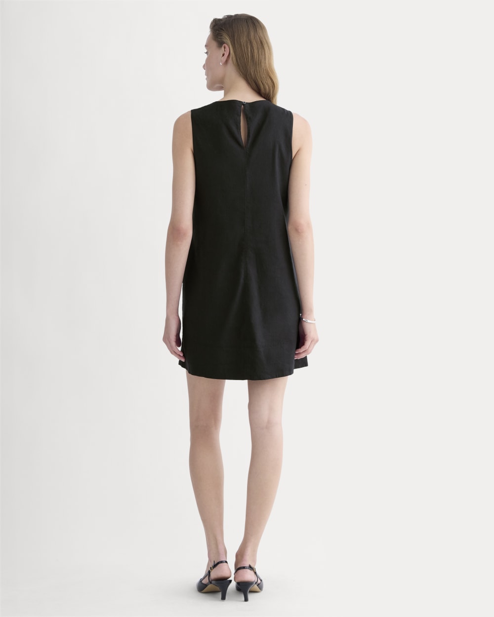 The Shift Dress in Stretch Linen | Black Everlane The Shift Dress in Stretch Linen | Black Everlane