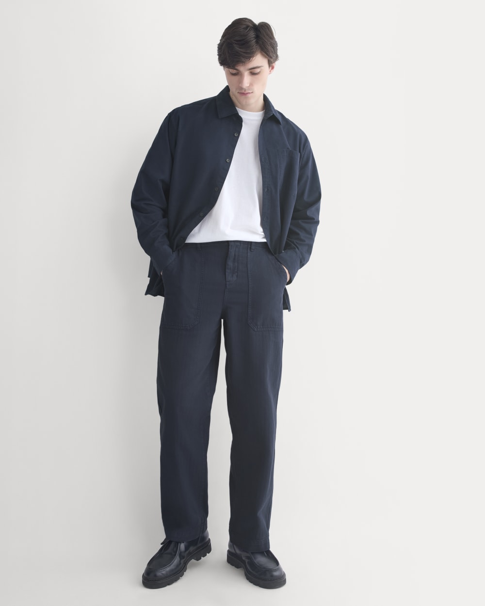 Relaxed Herringbone Fatigue Pants