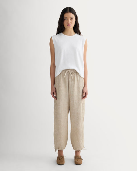 The Cargo Curve Pant in Linen | Cornstalk Chambray – Everlane