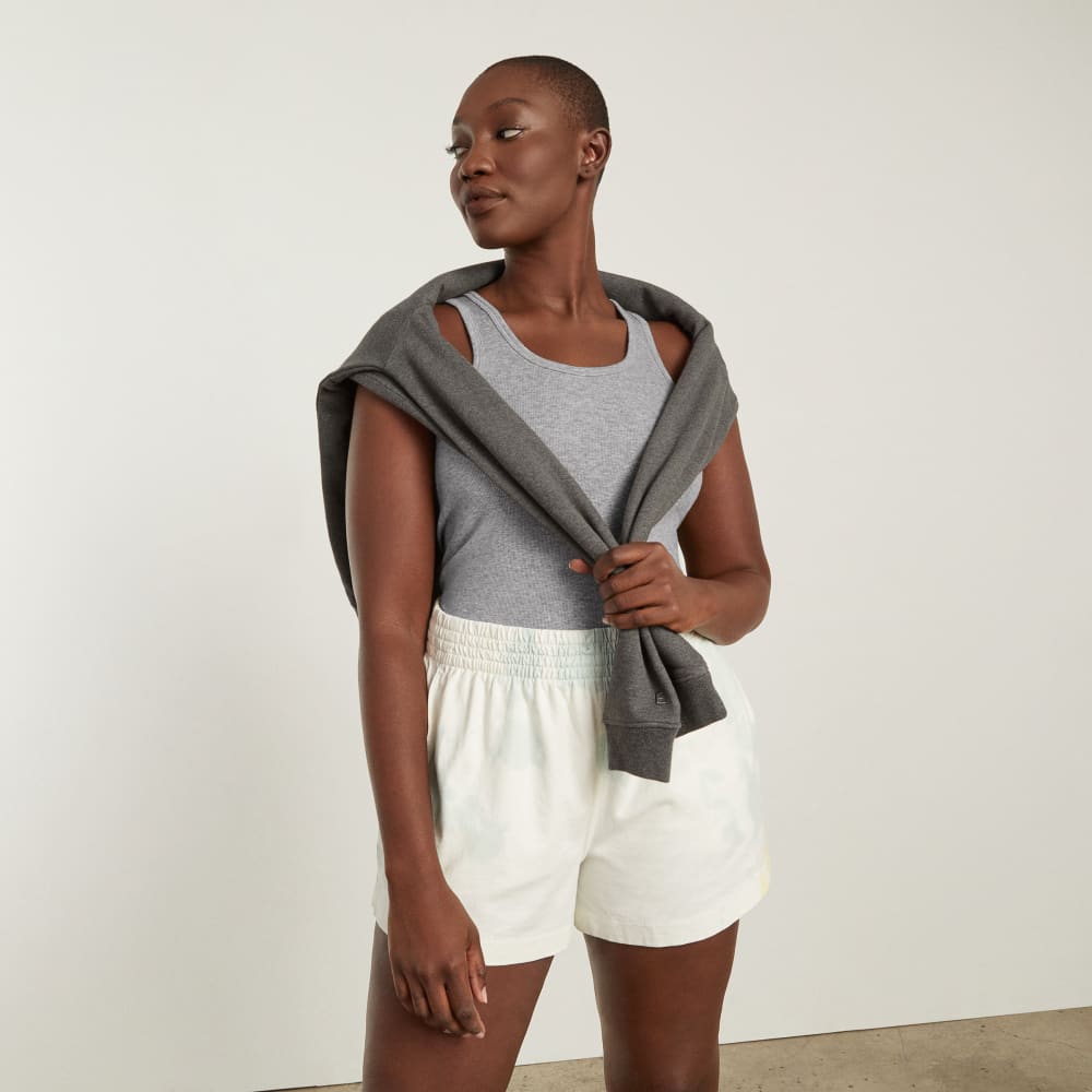 The Pima Micro-Rib U-neck Tank | Heathered Grey – Everlane