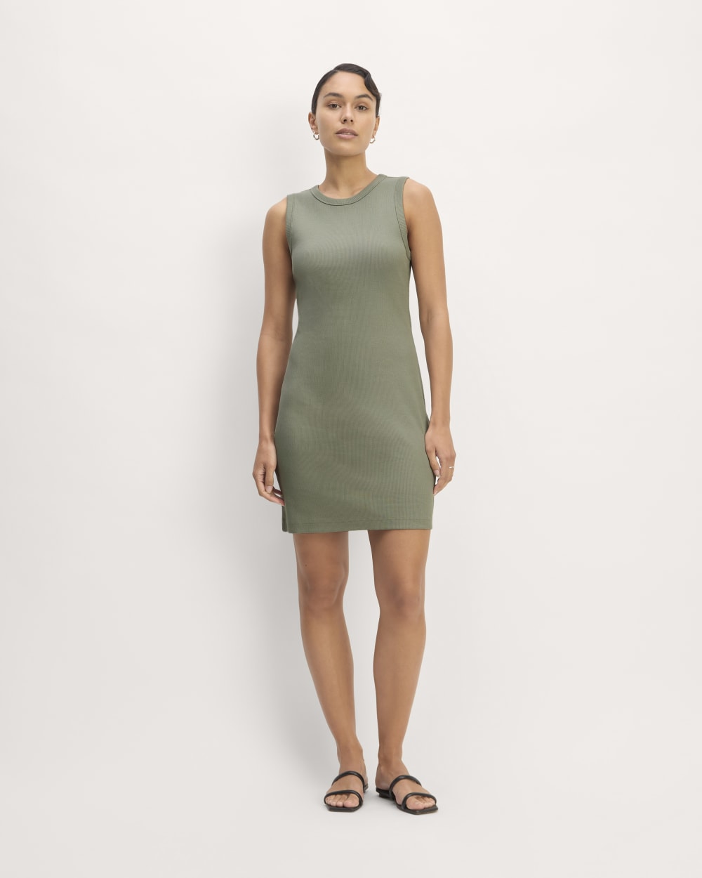The Ribbed Mini Dress | Sage Green Everlane The Ribbed Mini Dress | Sage Green Everlane