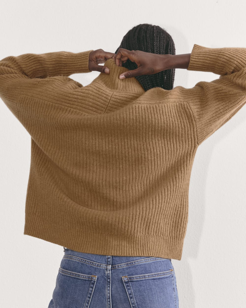 womens-felted-merino-halfzip-sweater-deep-camel