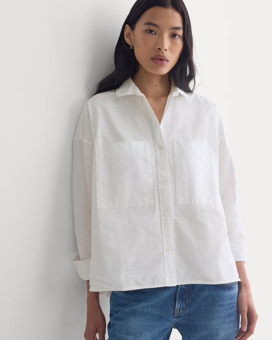 The Boxy Oxford | White