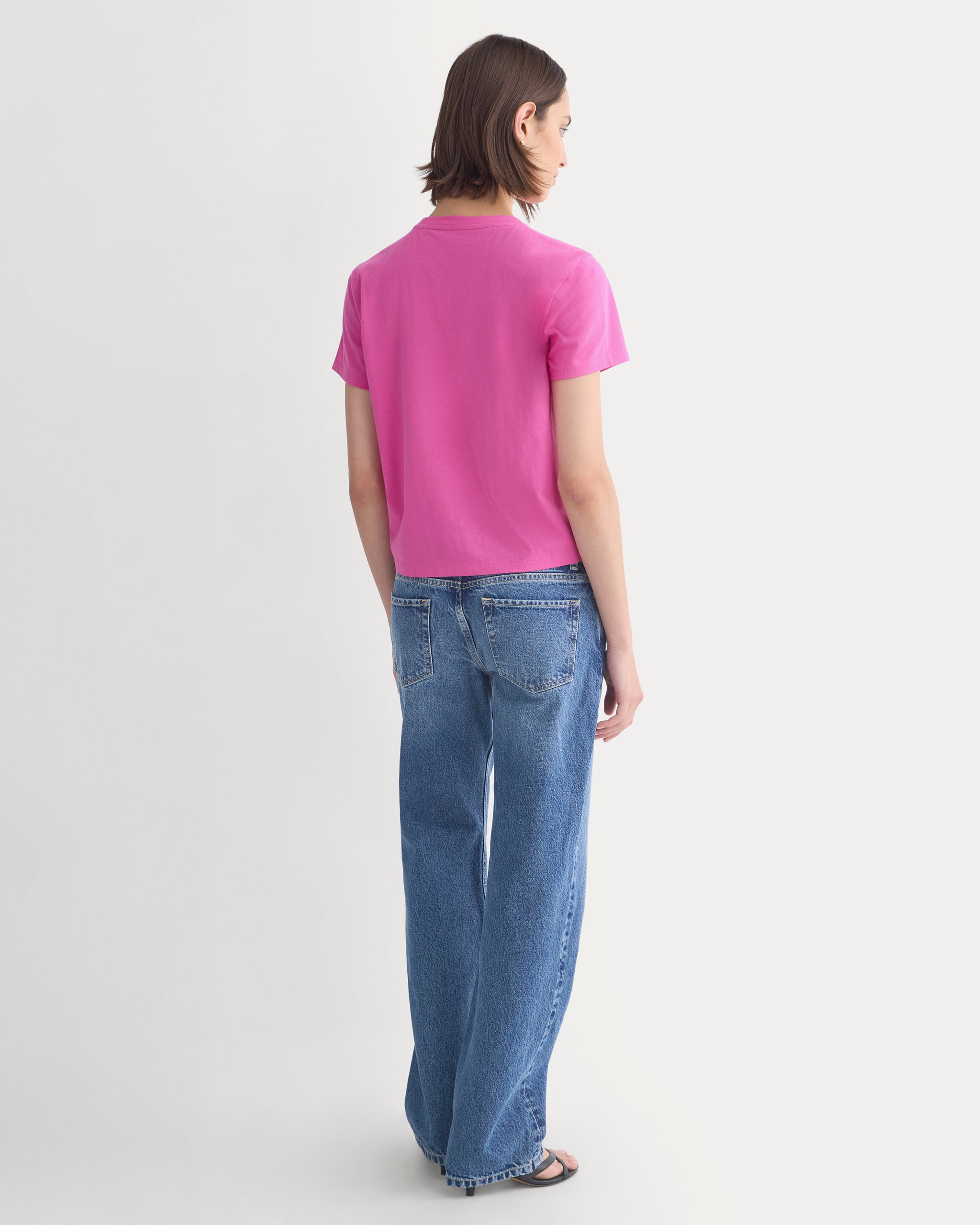 The Box-Cut Tee in Essential Cotton | Rose Violet | No Pocket