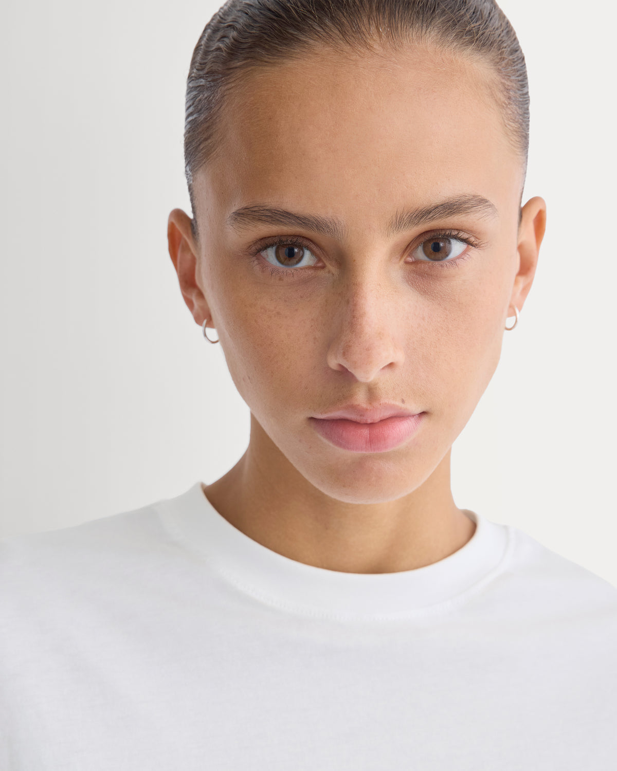 Forever Jersey Boxy Long-Sleeve Crew | White
