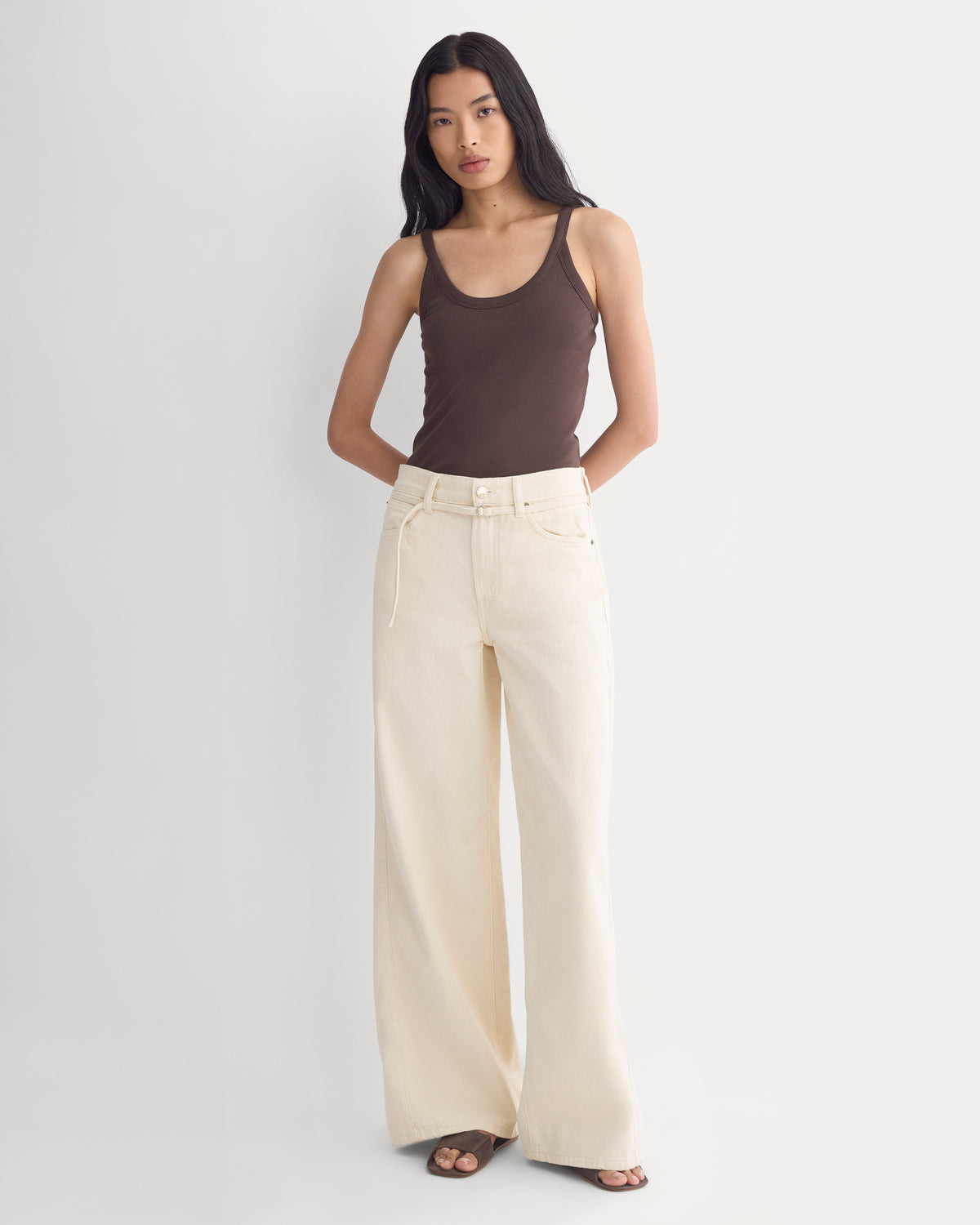 RetroSoft U-Neck Tank | Coffee Bean