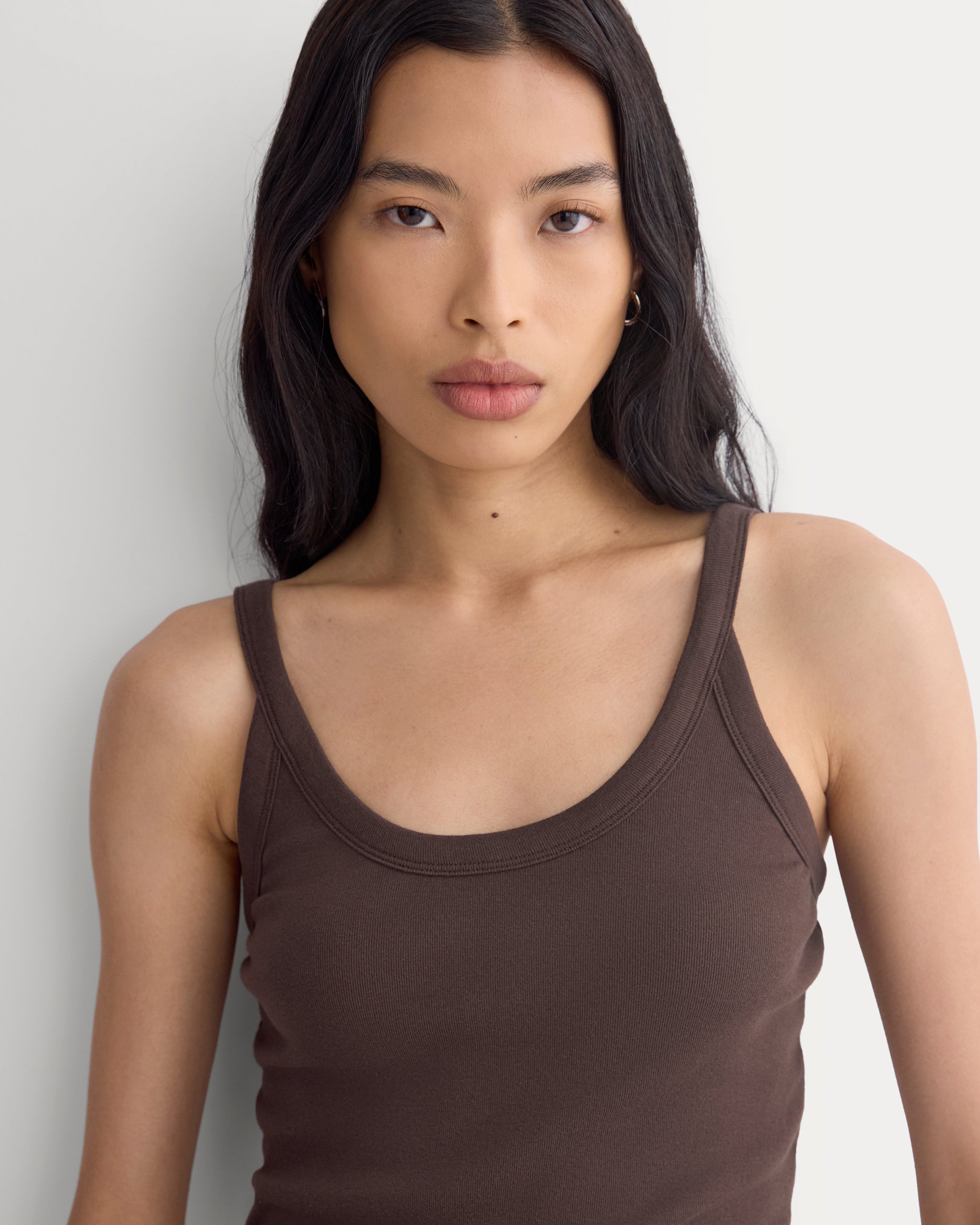 RetroSoft U-Neck Tank | Coffee Bean