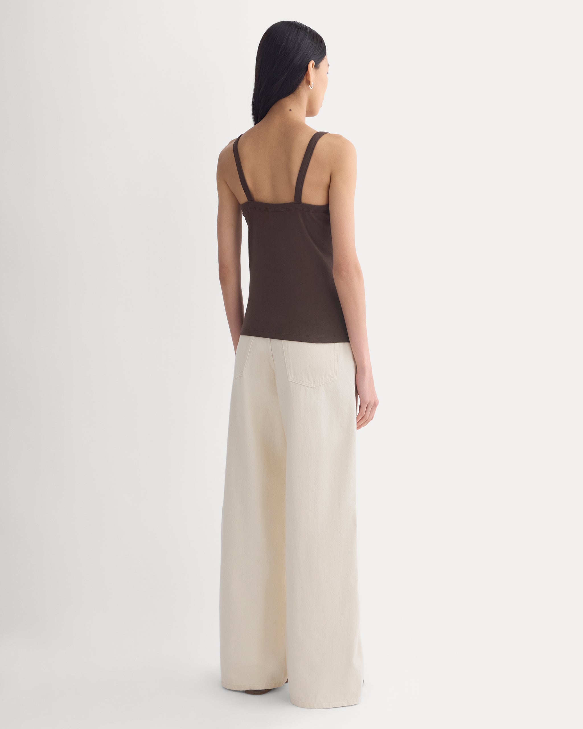 RetroSoft U-Neck Tank | Coffee Bean
