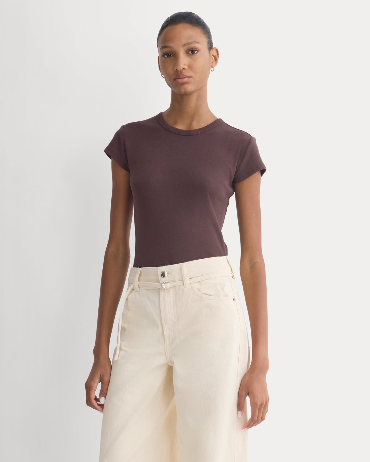 RetroSoft Cotton Crew | Coffee Bean