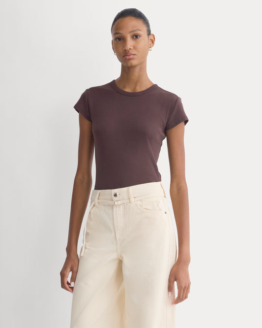 RetroSoft Cotton Crew | Coffee Bean