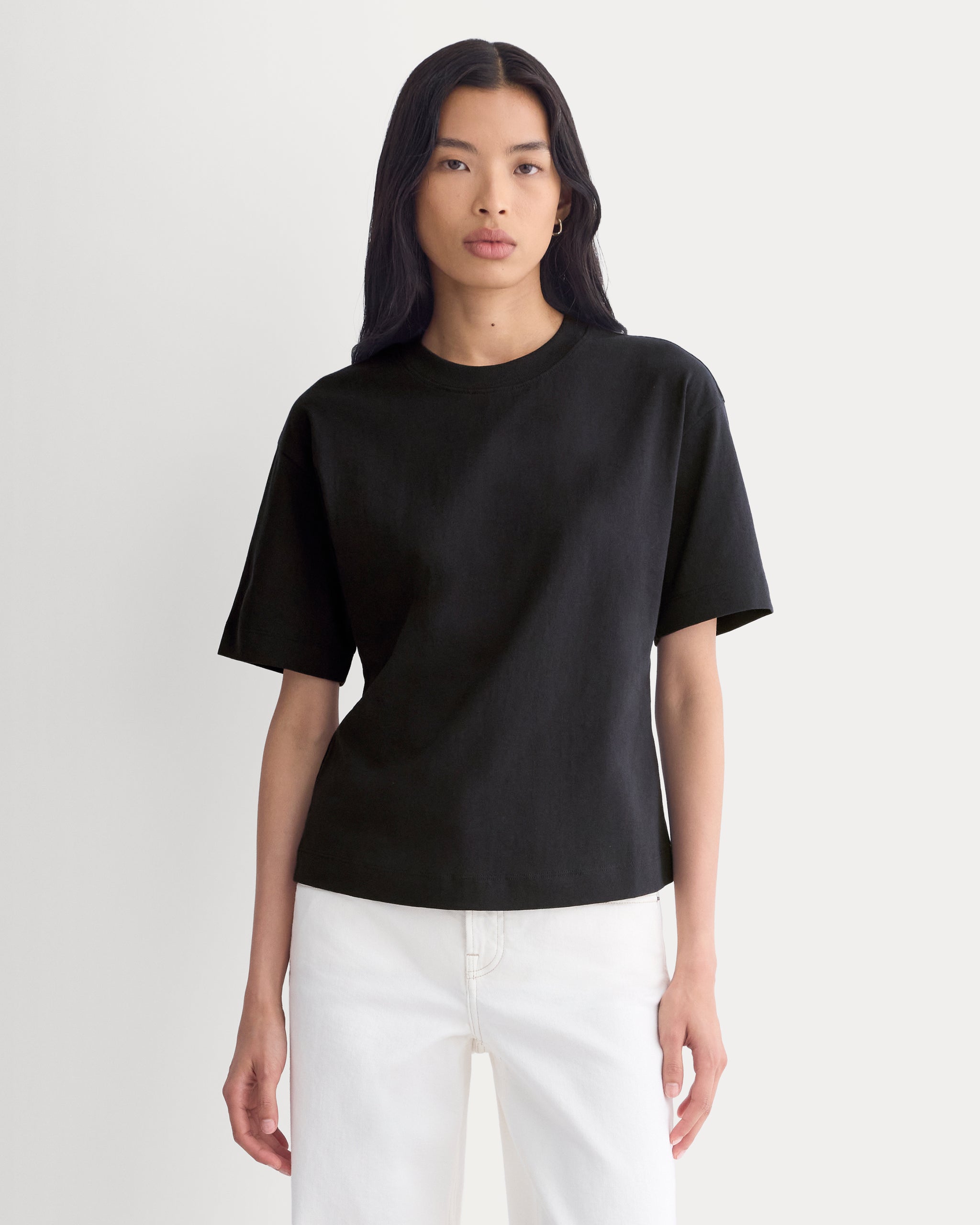 Premium Weight Back Slit Tee | Black
