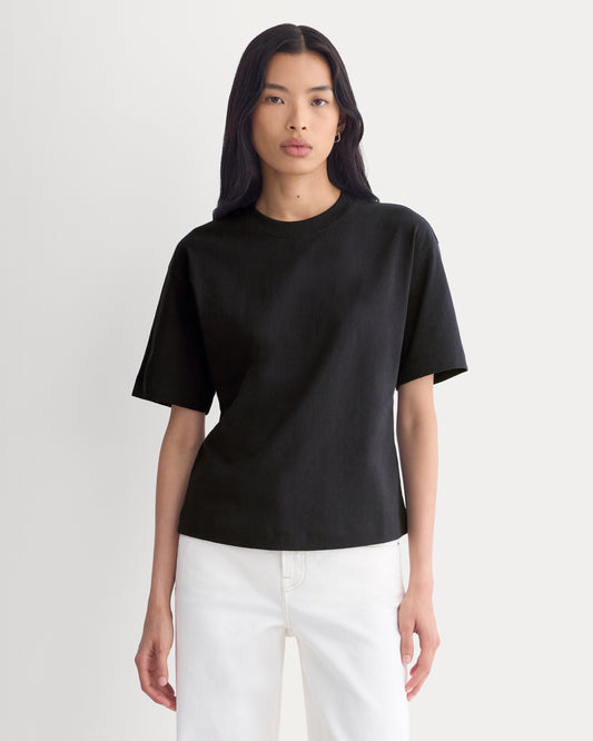 Premium Weight Back Slit Tee | Black