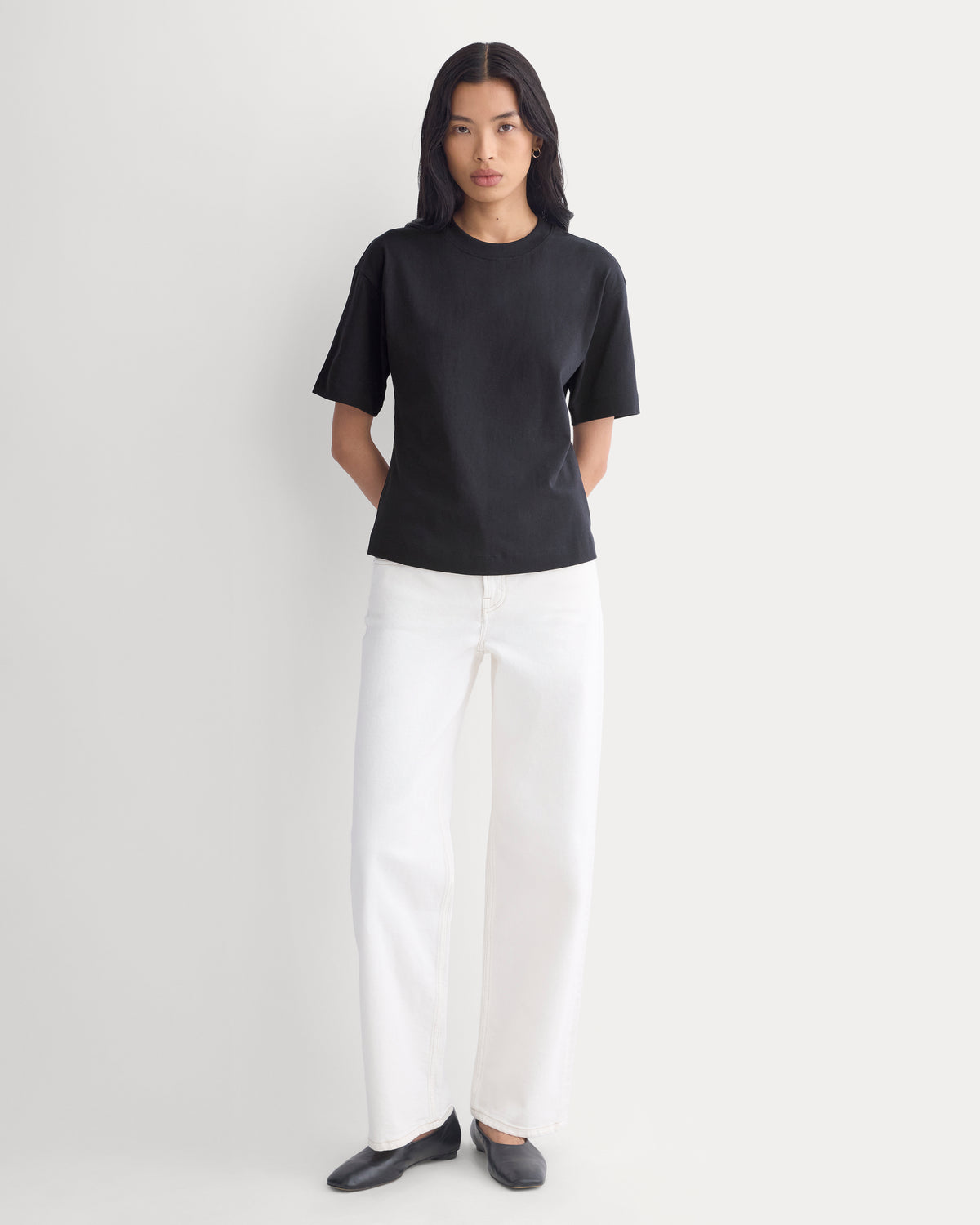 Premium Weight Back Slit Tee | Black