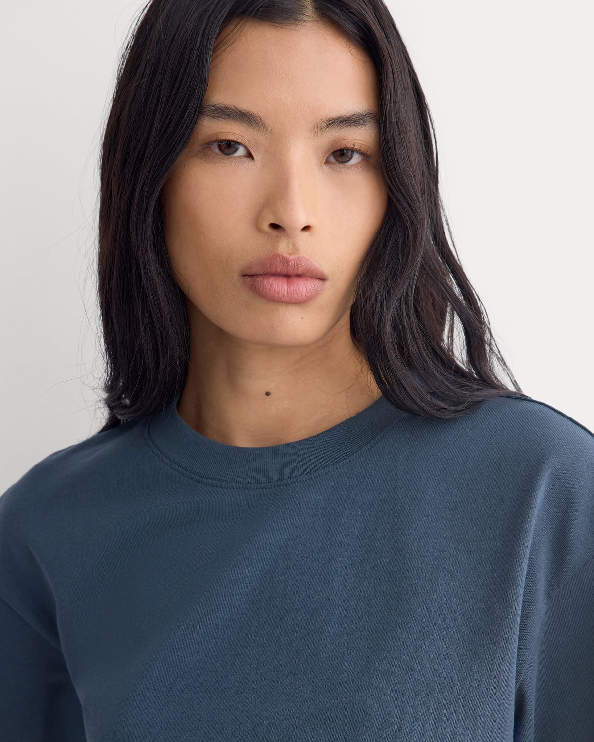 Premium Weight Back Slit Tee | Midnight Navy
