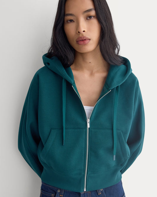 Luxe Fleece Full-Zip Cropped Hoodie | Ponderosa Pine