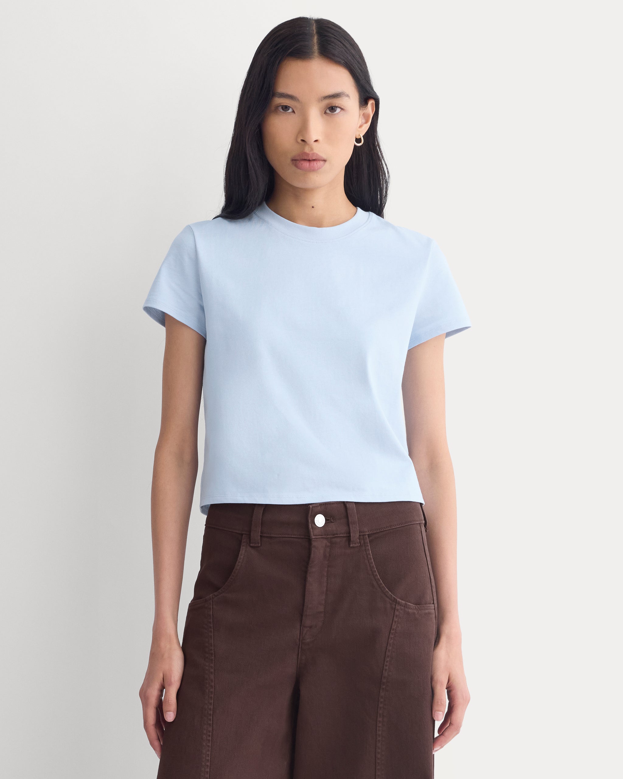 Forever Jersey Shrunken Crew | Cashmere Blue