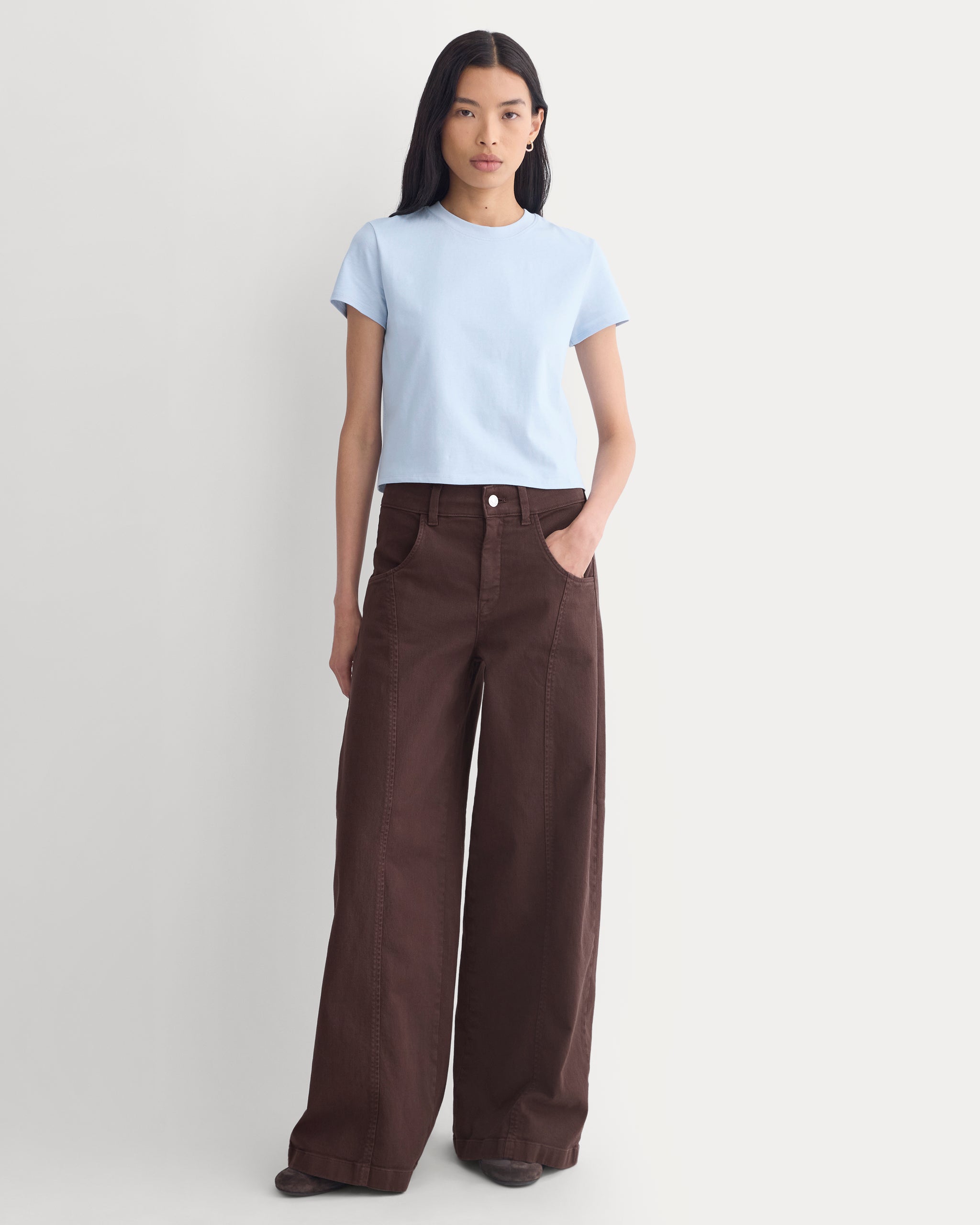 Forever Jersey Shrunken Crew | Cashmere Blue
