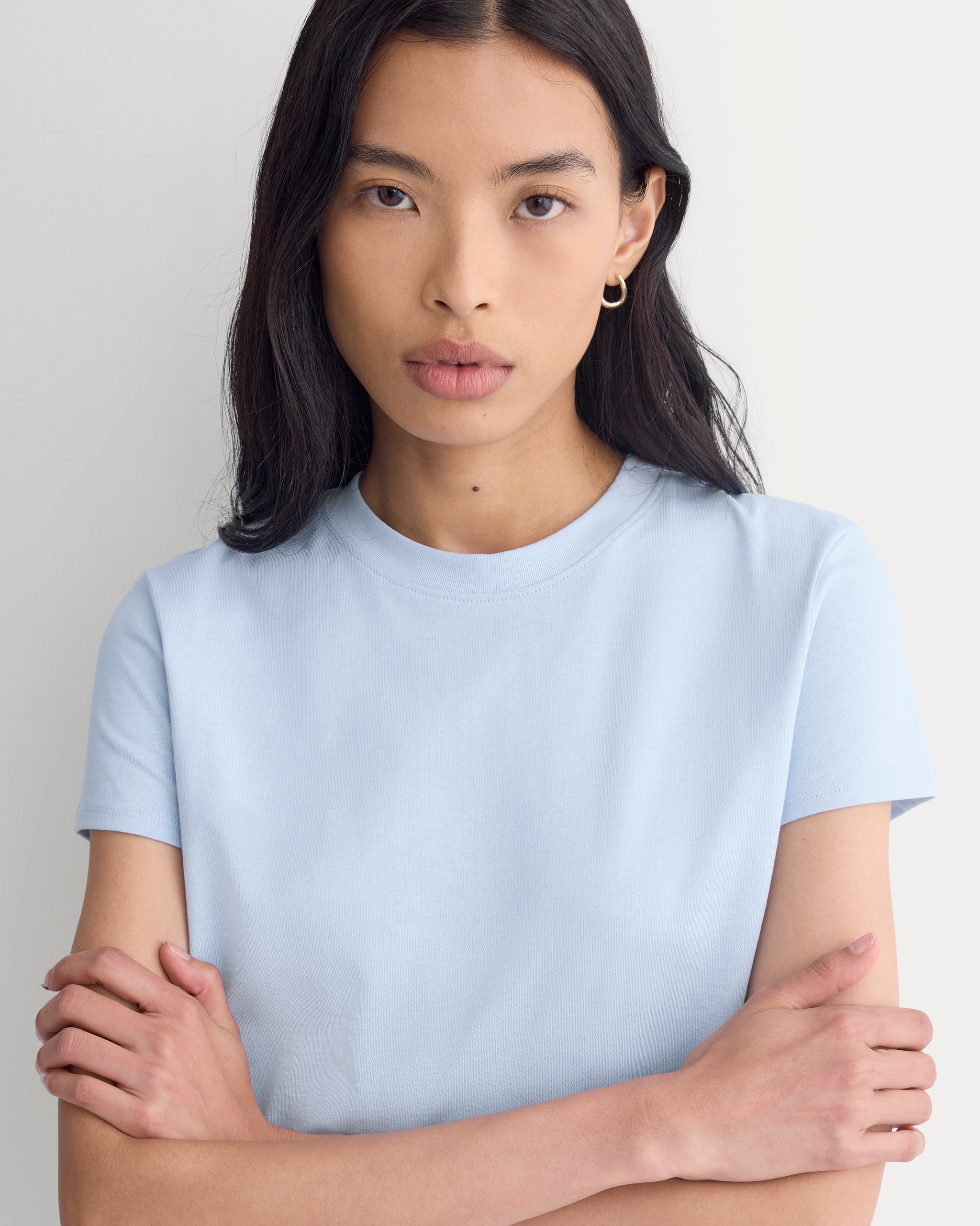 Forever Jersey Shrunken Crew | Cashmere Blue