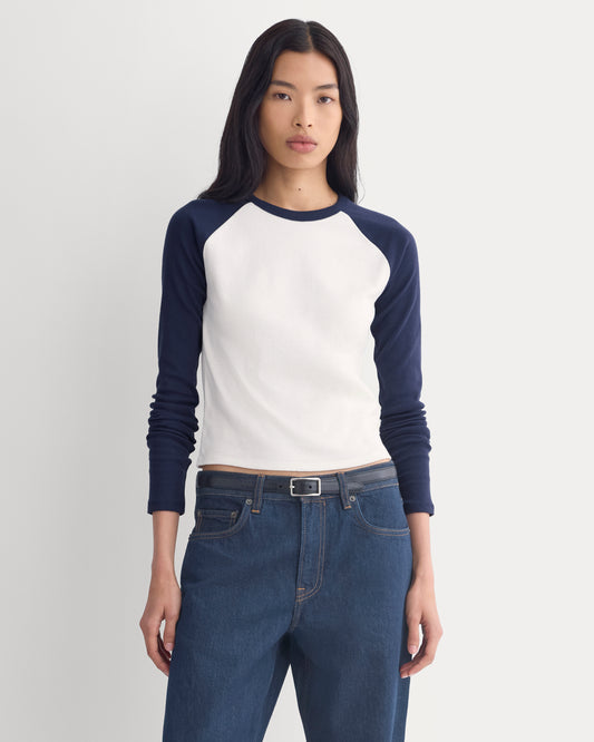 RetroSoft Cotton Ragland Crew | Bone