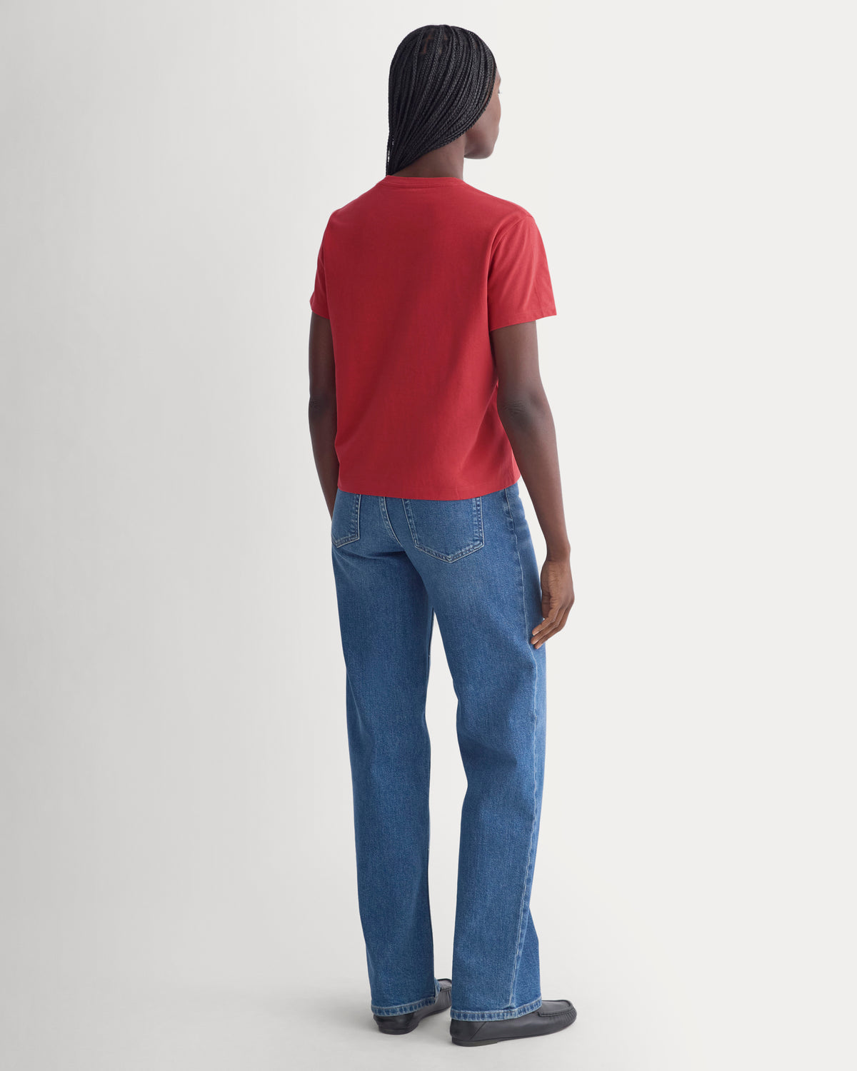 The Box-Cut Tee in Essential Cotton | Vintage Red
