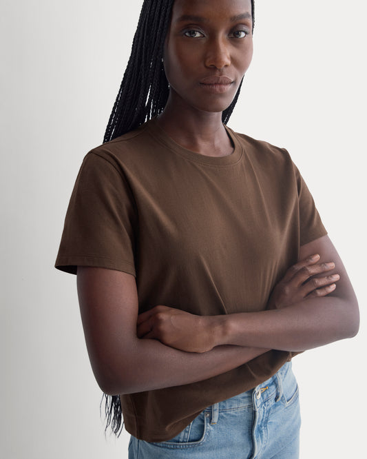 The Organic Cotton Box-Cut Pocket Tee | Cocoa