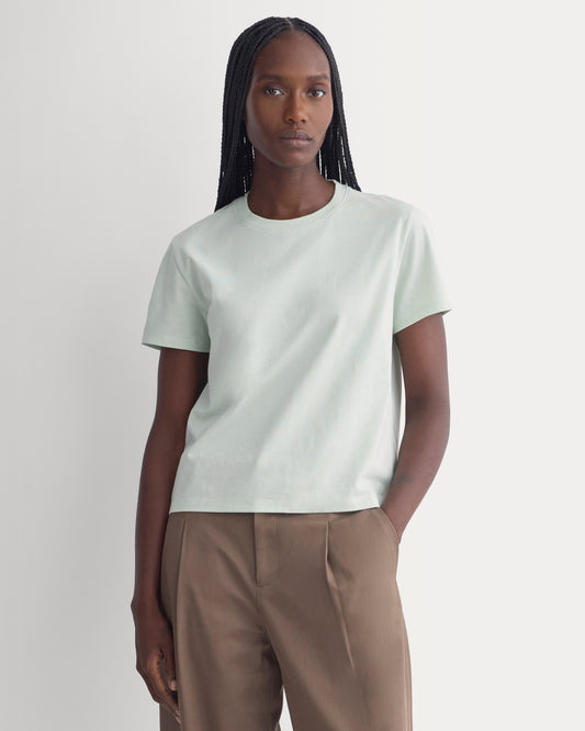 The Box-Cut Tee in Essential Cotton | Lily Green