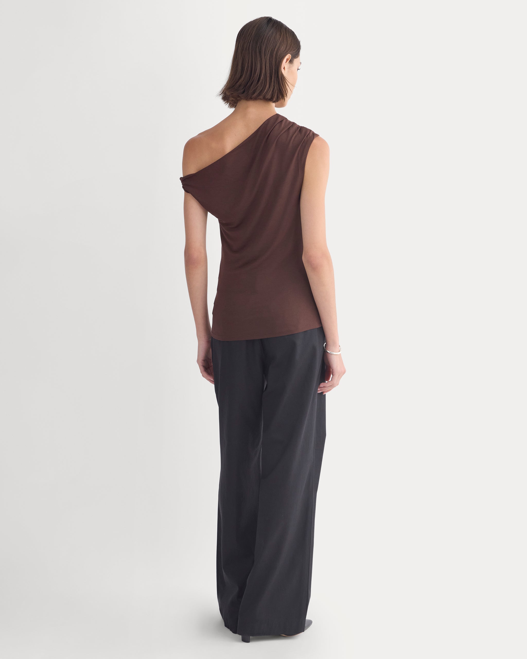 Drapey Jersey Off-The-Shoulder Top | Coffee Bean