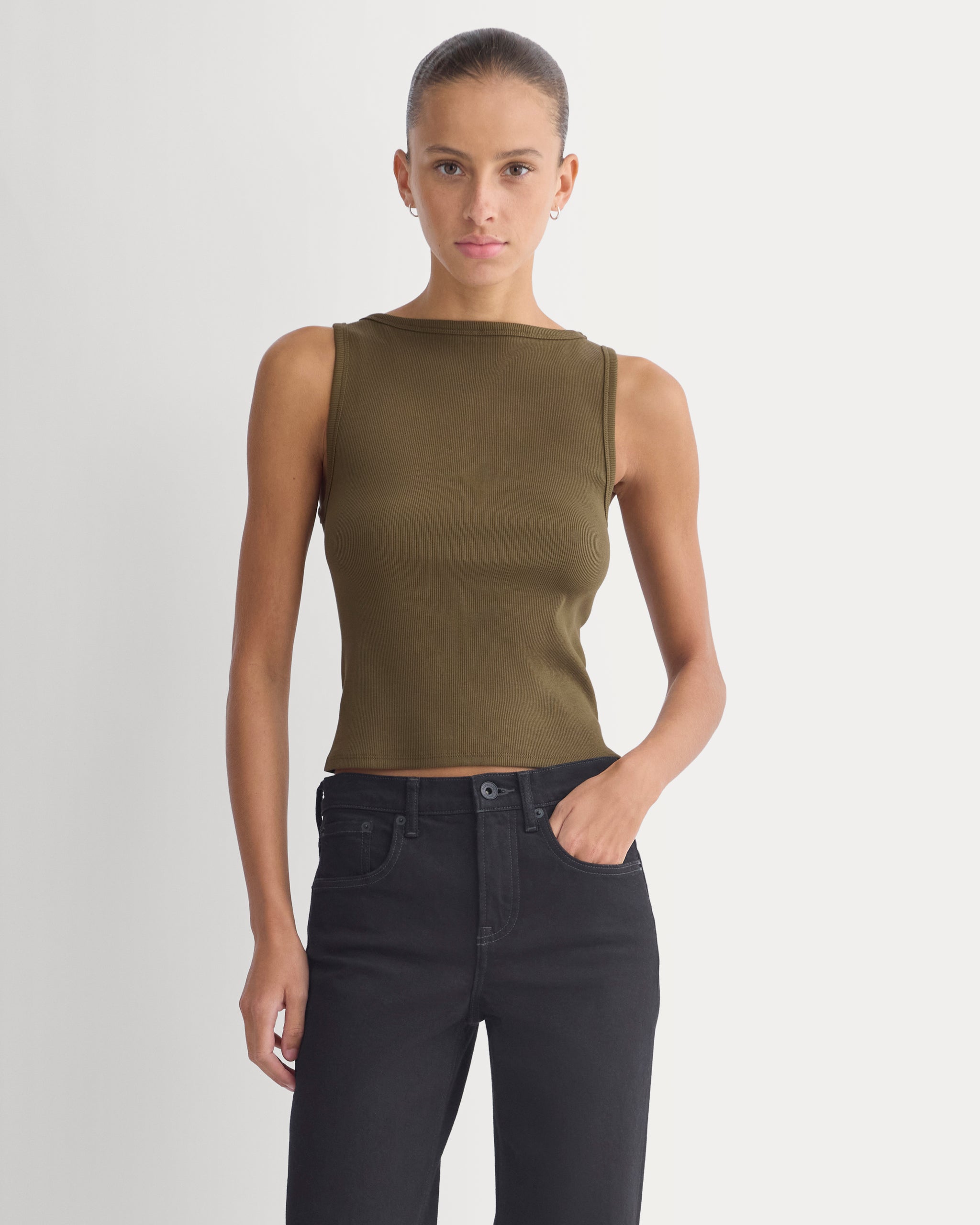 Effortless Rib Boatneck Tank | Beech