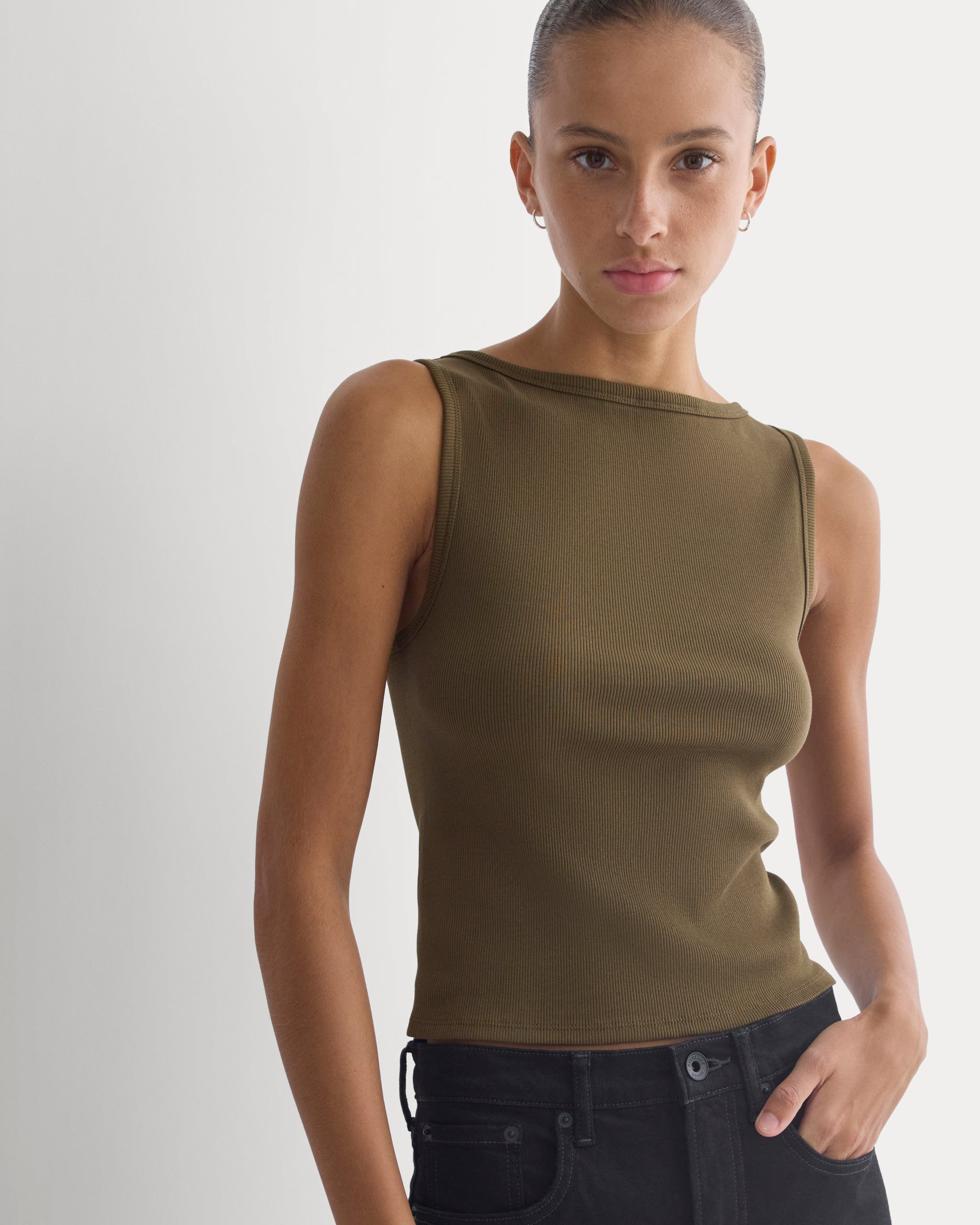 Effortless Rib Boatneck Tank | Beech
