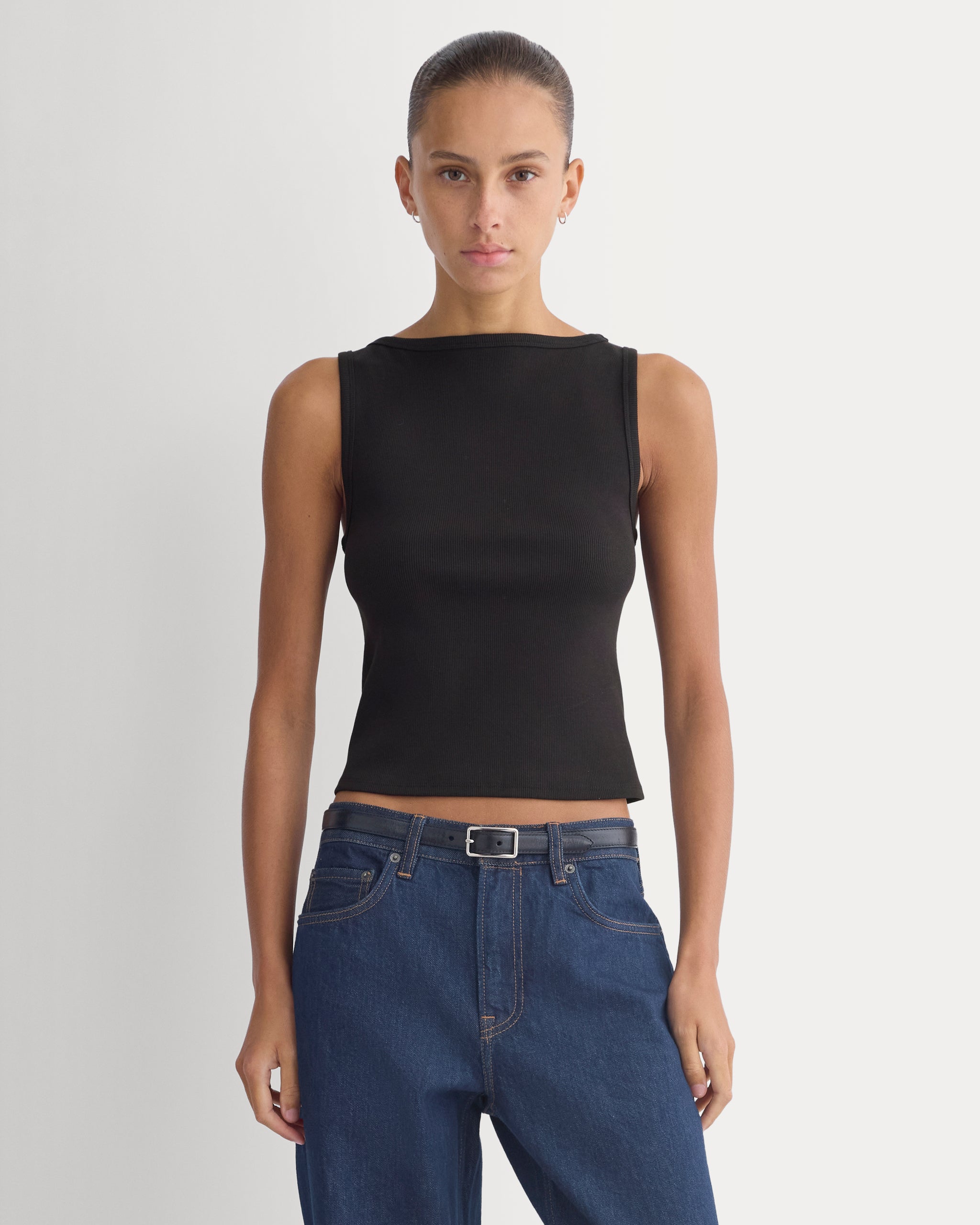 Effortless Rib Boatneck Tank | Black