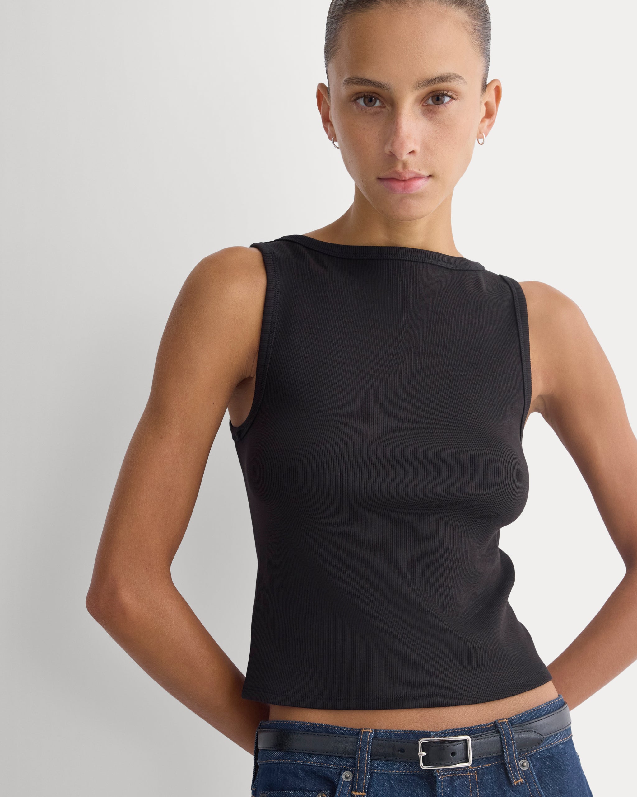 Effortless Rib Boatneck Tank | Black