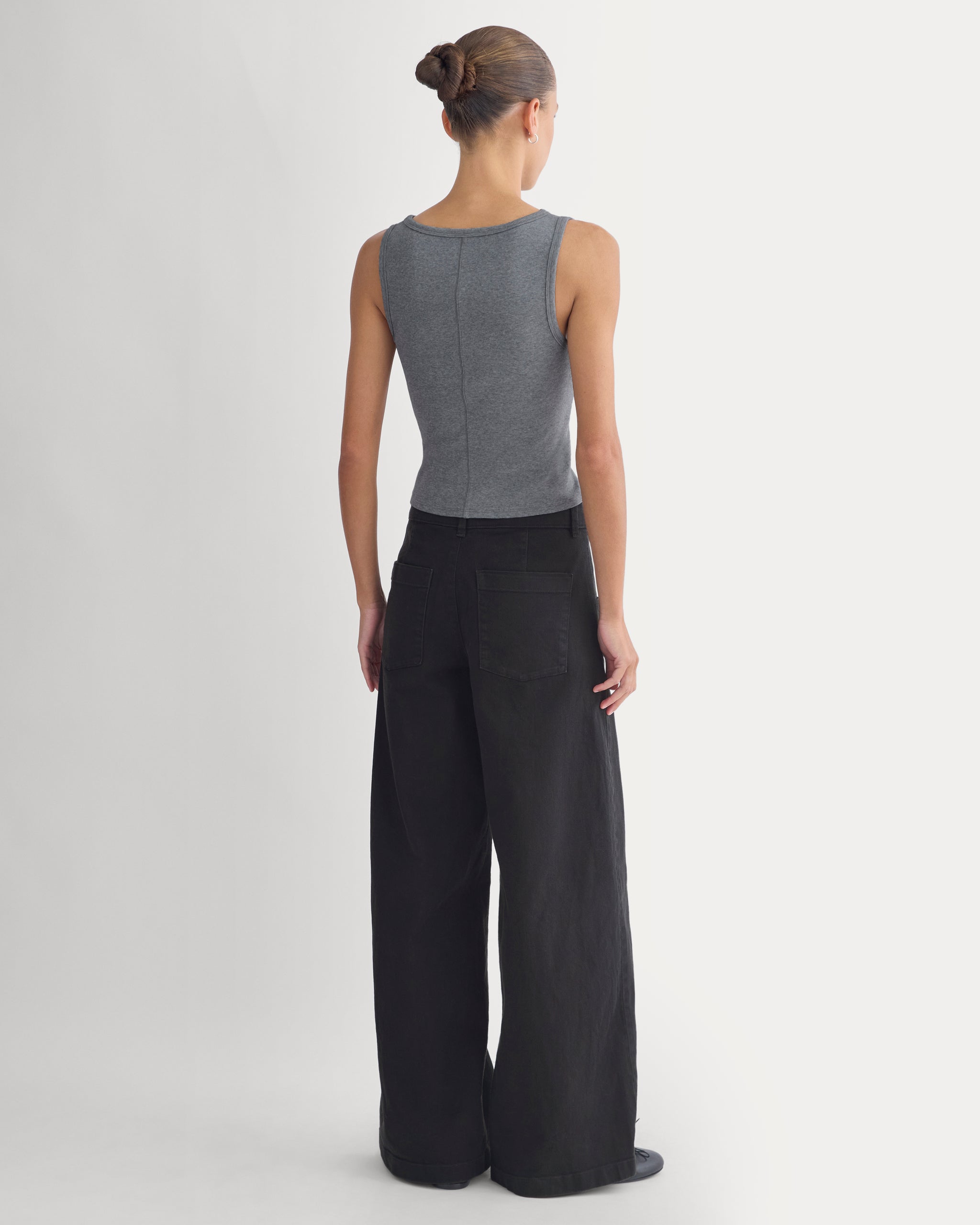 Effortless Rib Boatneck Tank | Vintage Heather Grey
