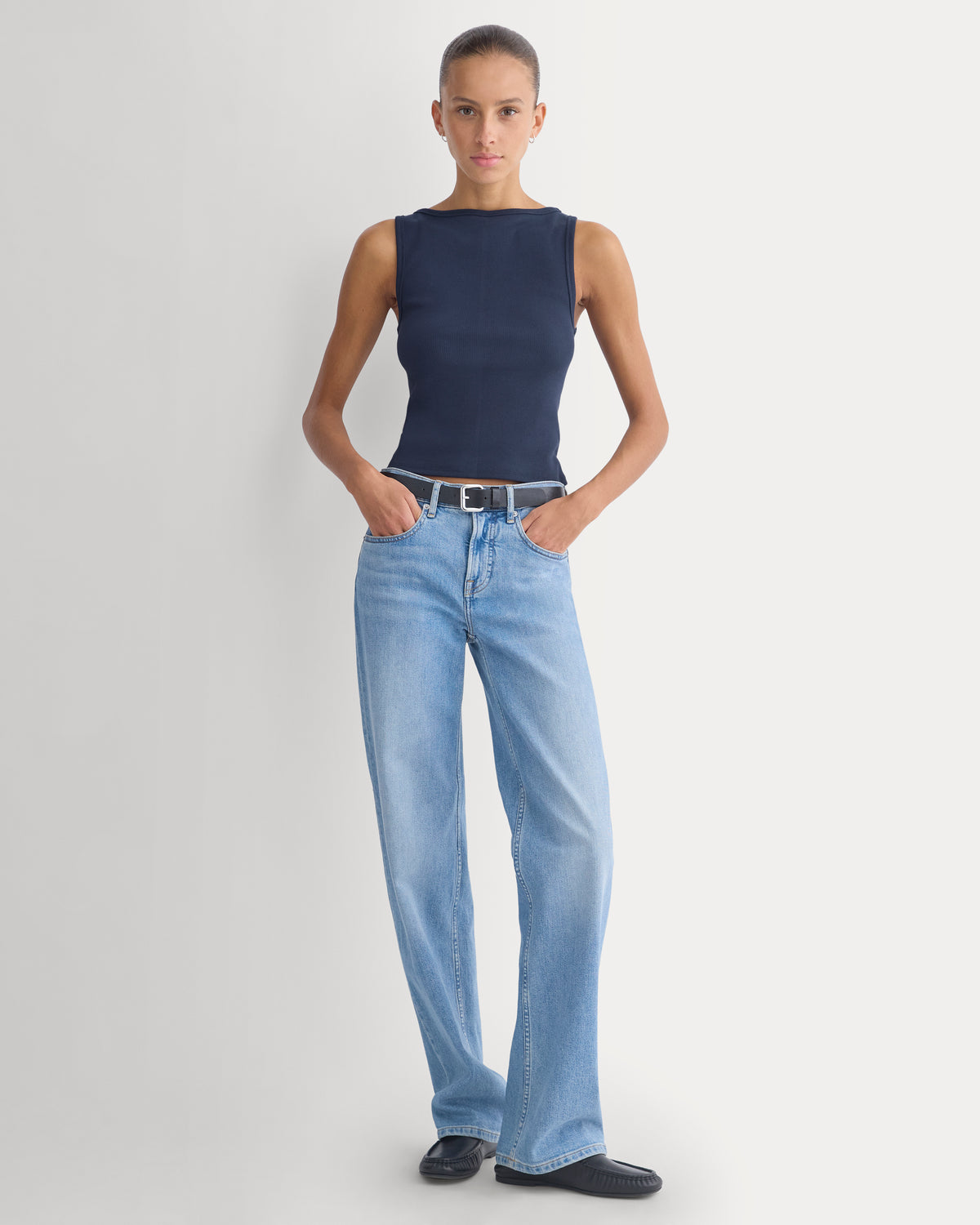 Effortless Rib Boatneck Tank | Navy