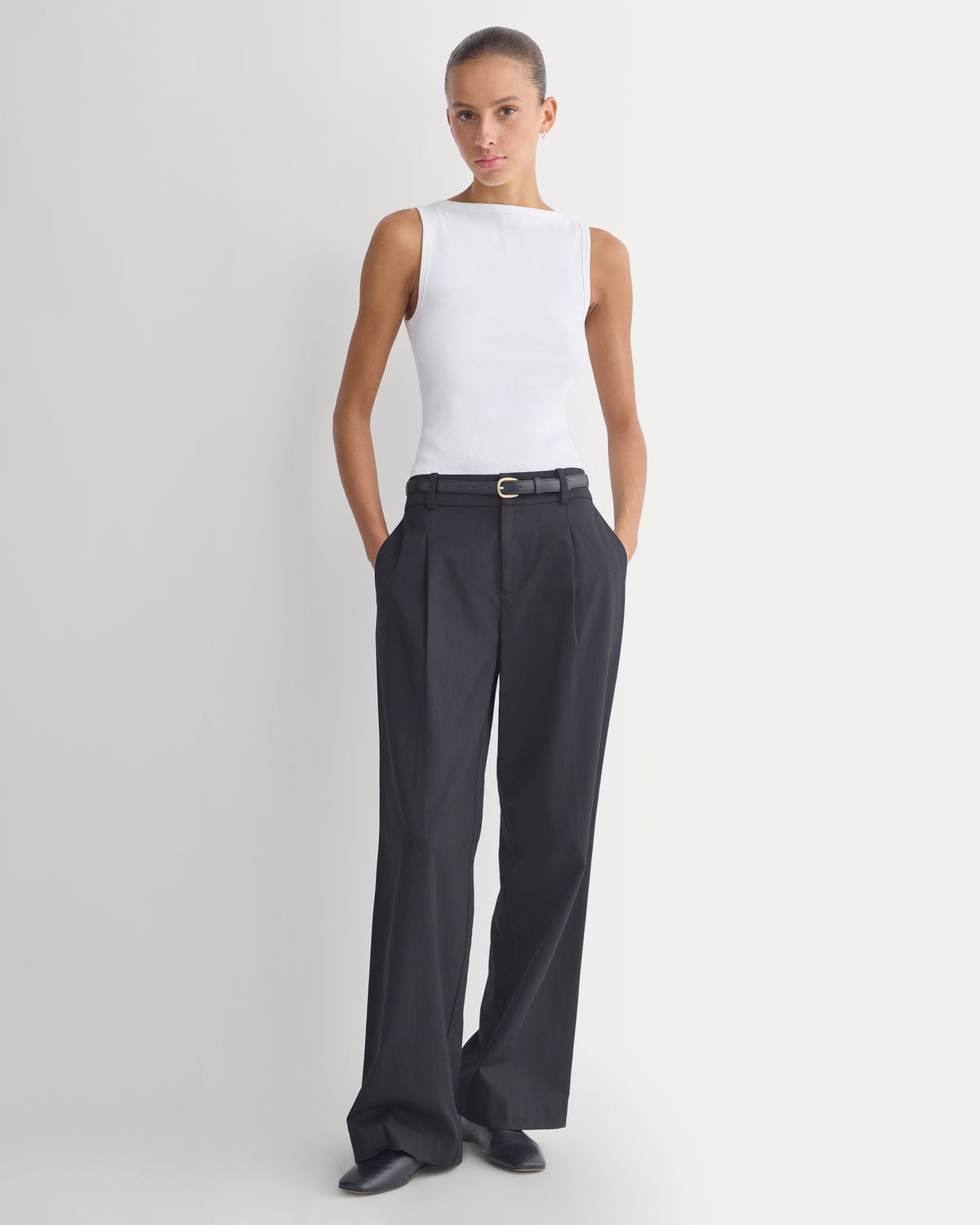 Effortless Rib Boatneck Tank | White