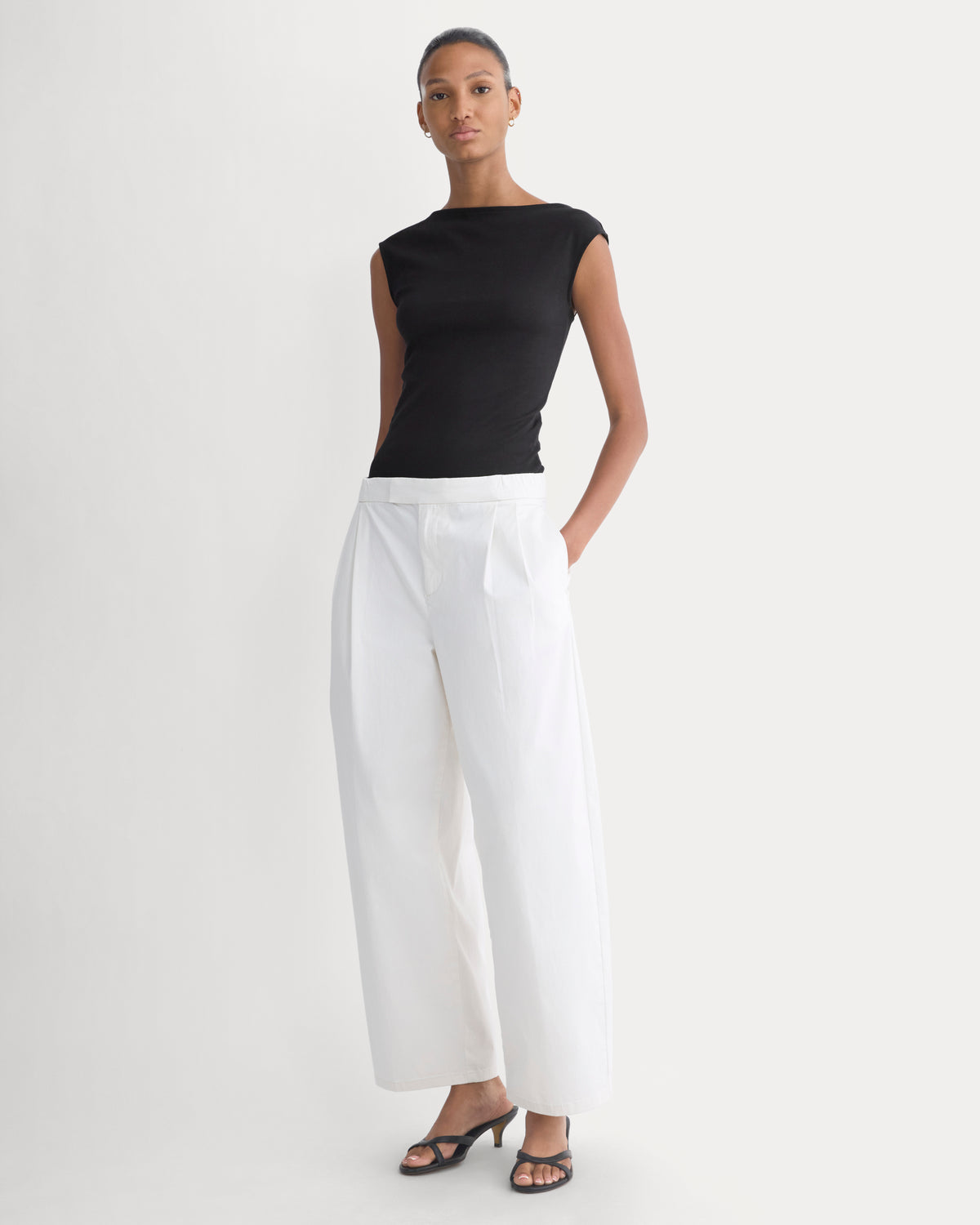 Form Boatneck Open Back Top |  Black