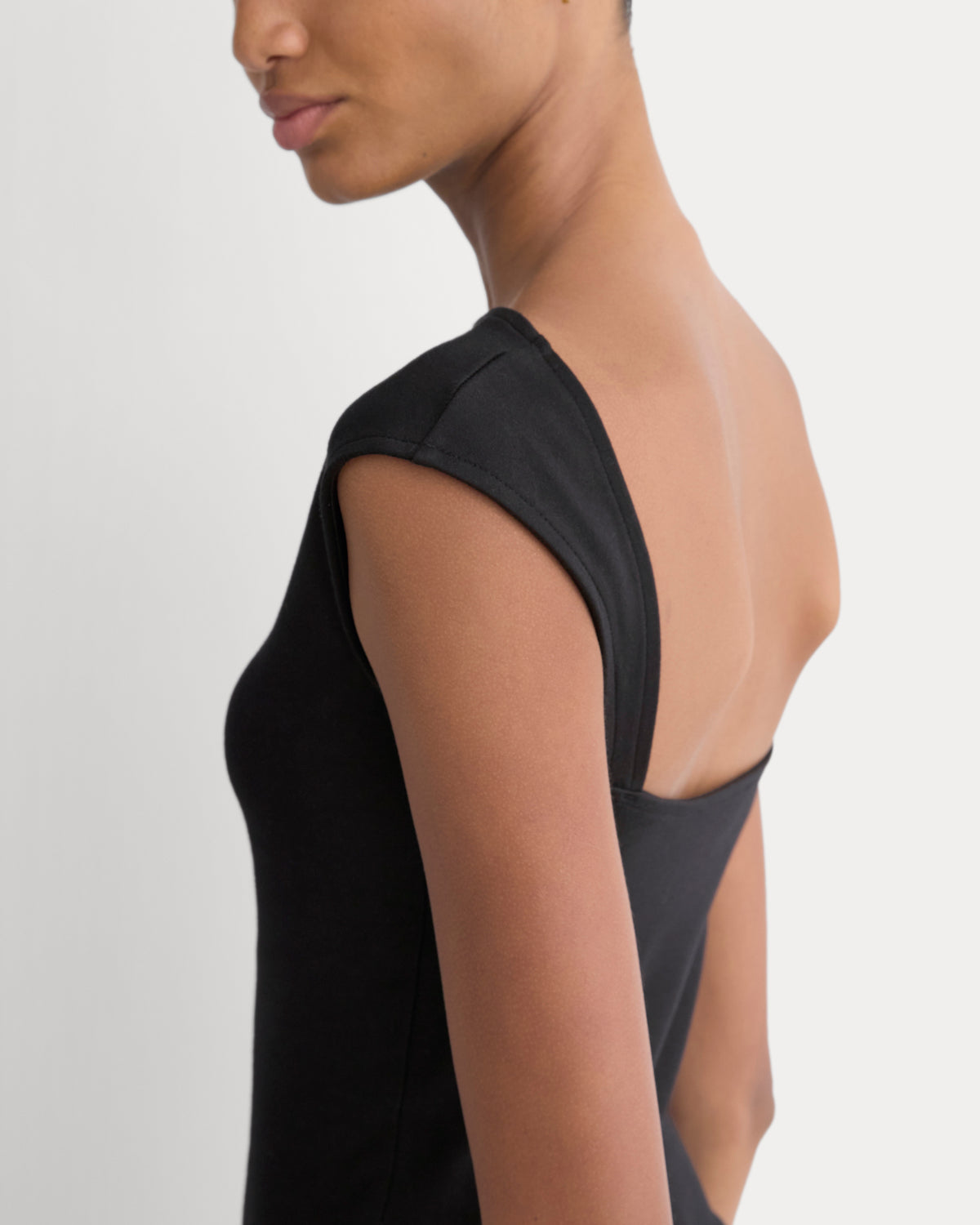 Form Boatneck Open Back Top |  Black
