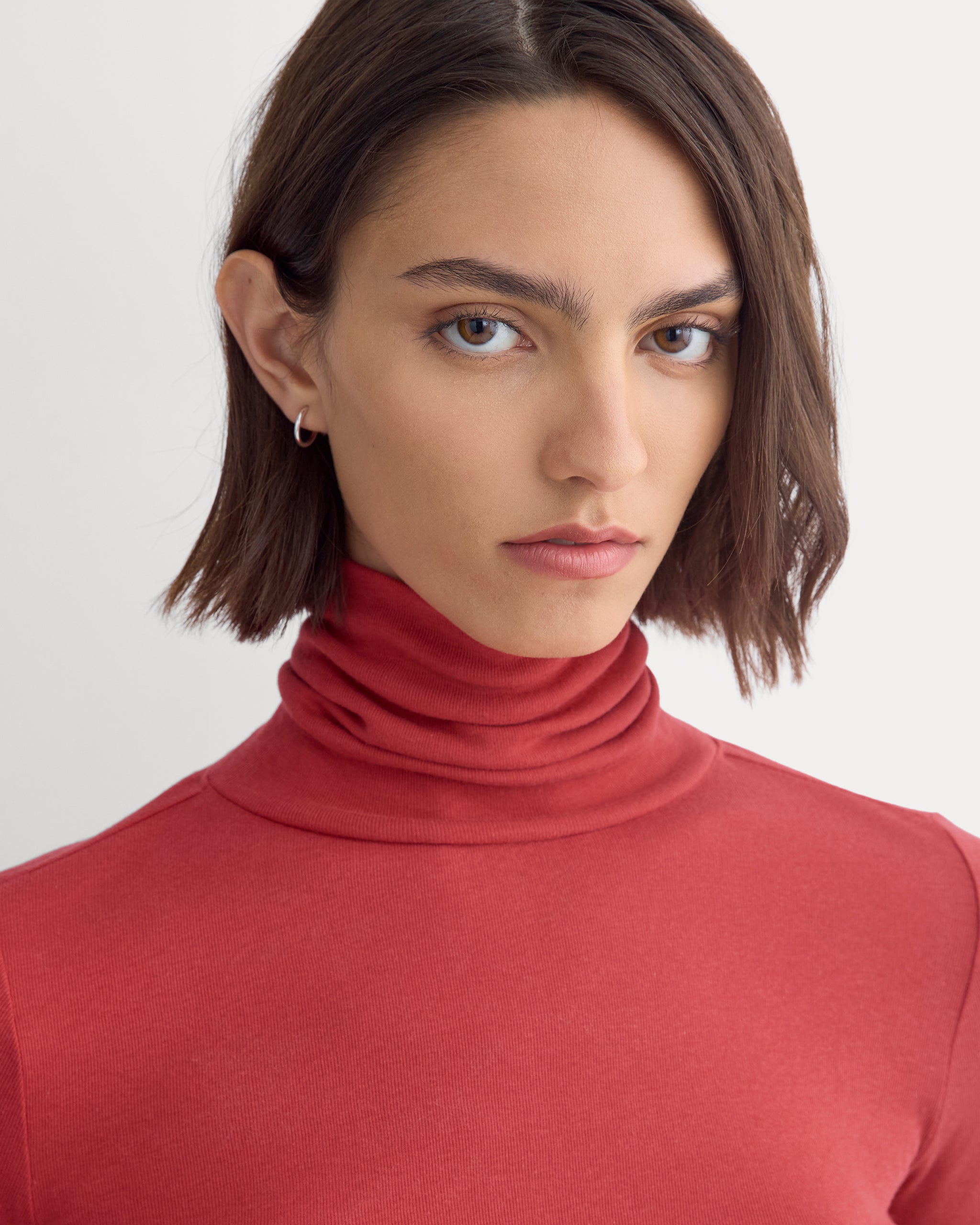Tissue Long-Sleeve Turtleneck | Vintage Red