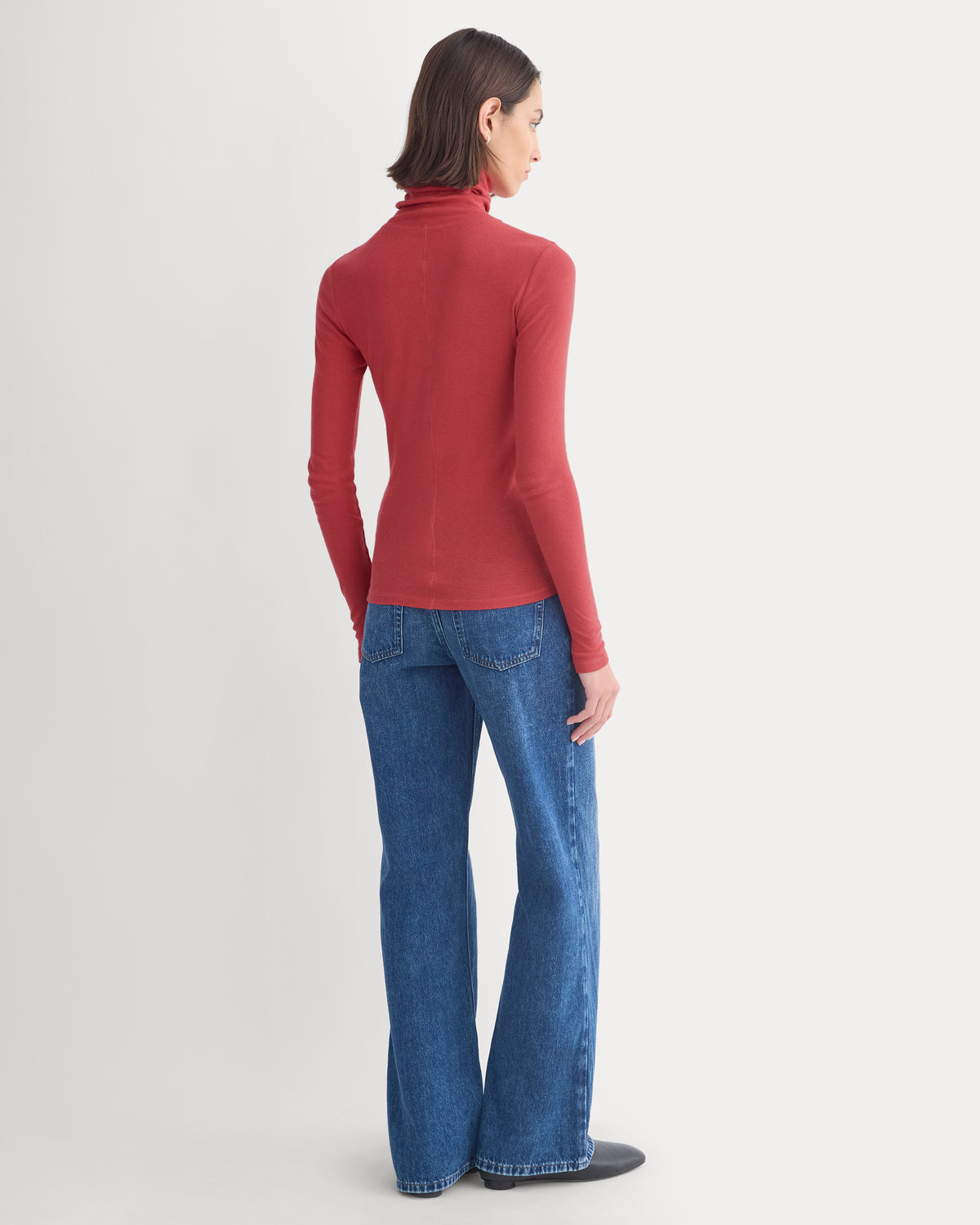 Tissue Long-Sleeve Turtleneck | Vintage Red