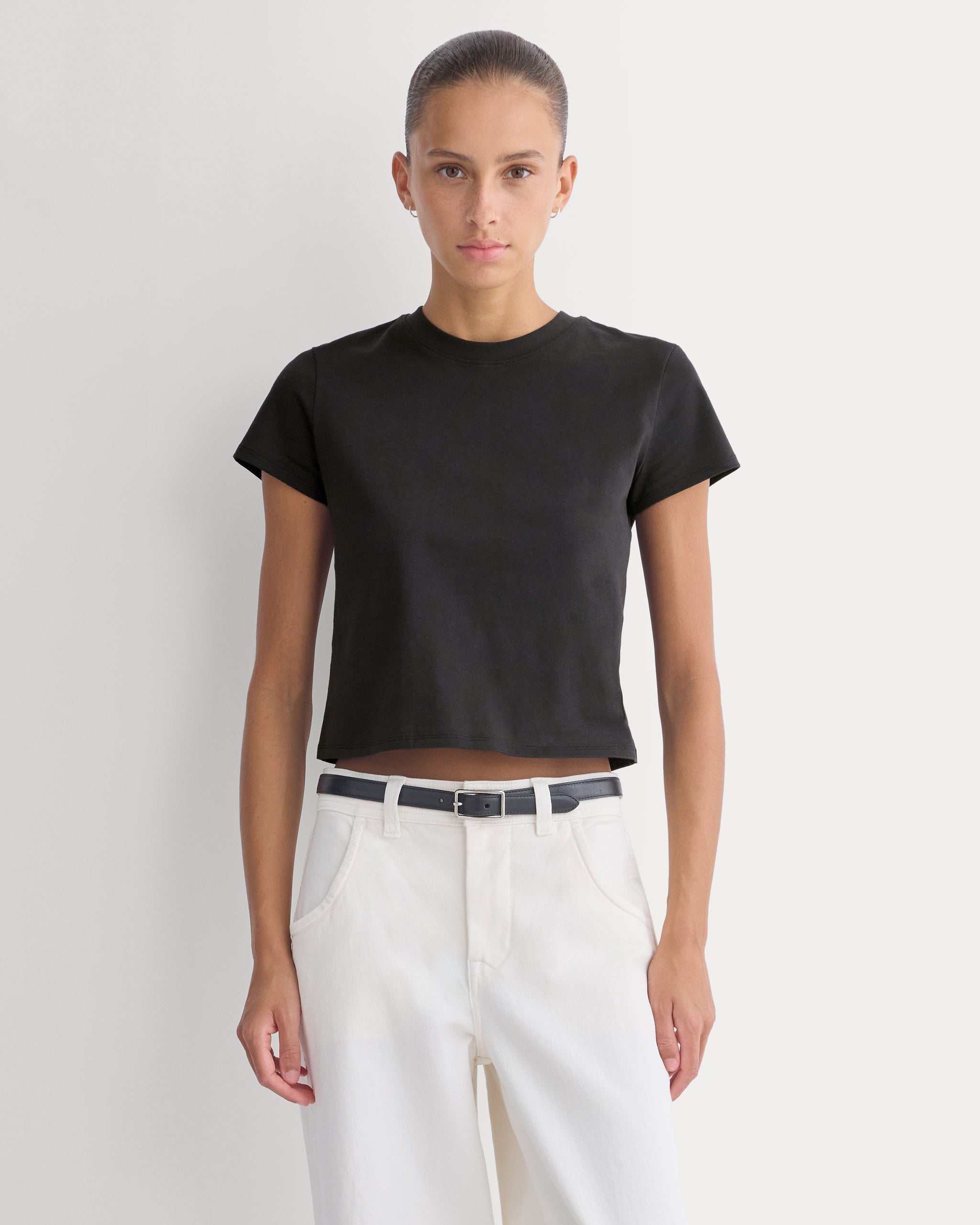 Forever Jersey Shrunken Crew |  Black