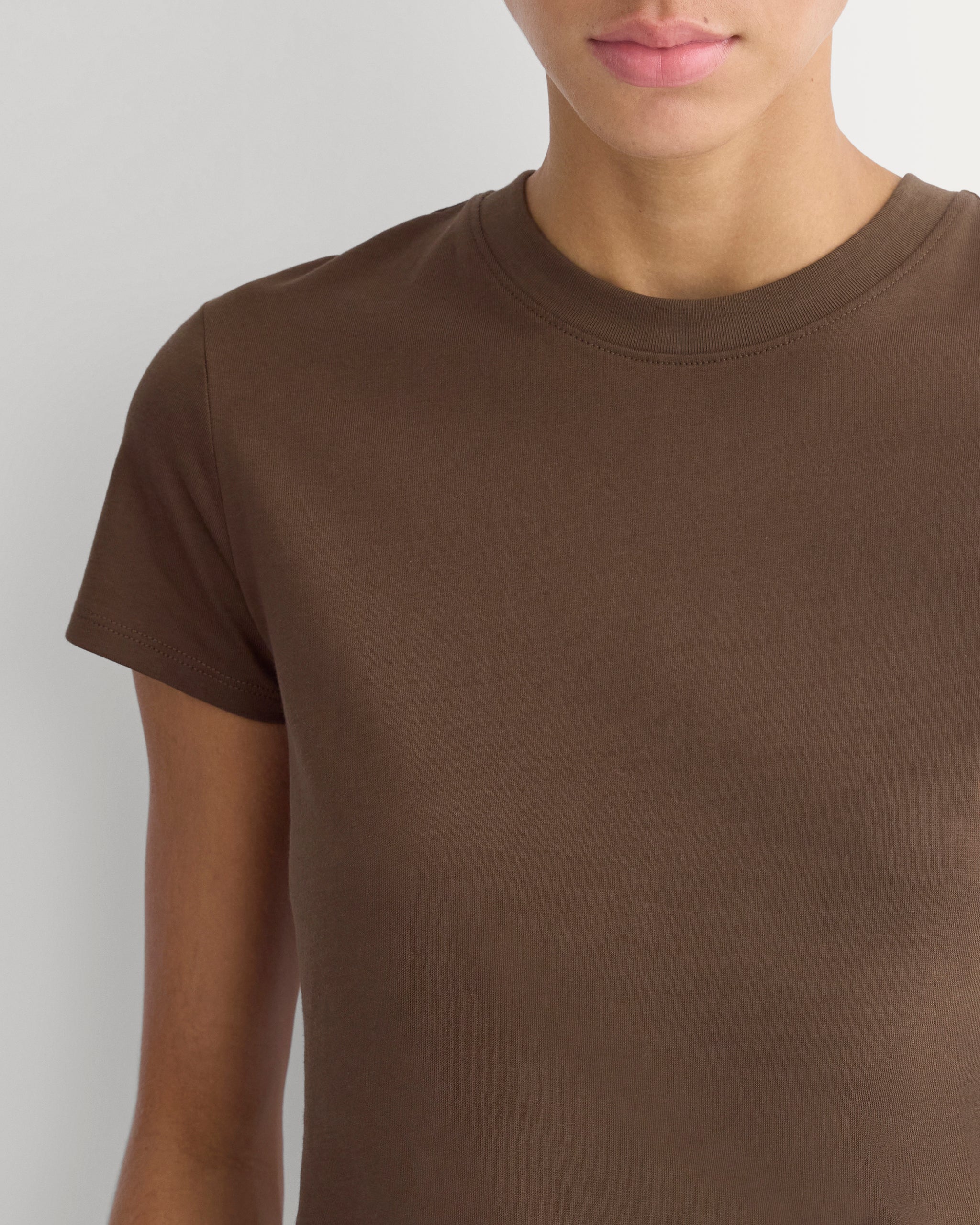 Forever Jersey Shrunken Crew |  Cocoa Brown