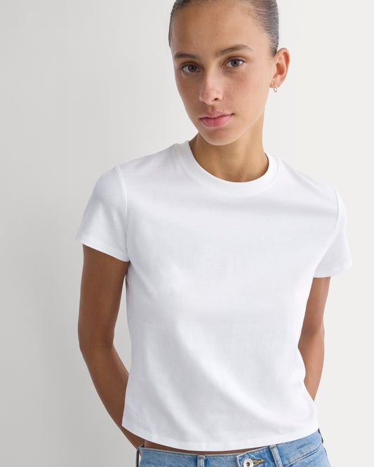Forever Jersey Shrunken Crew | White