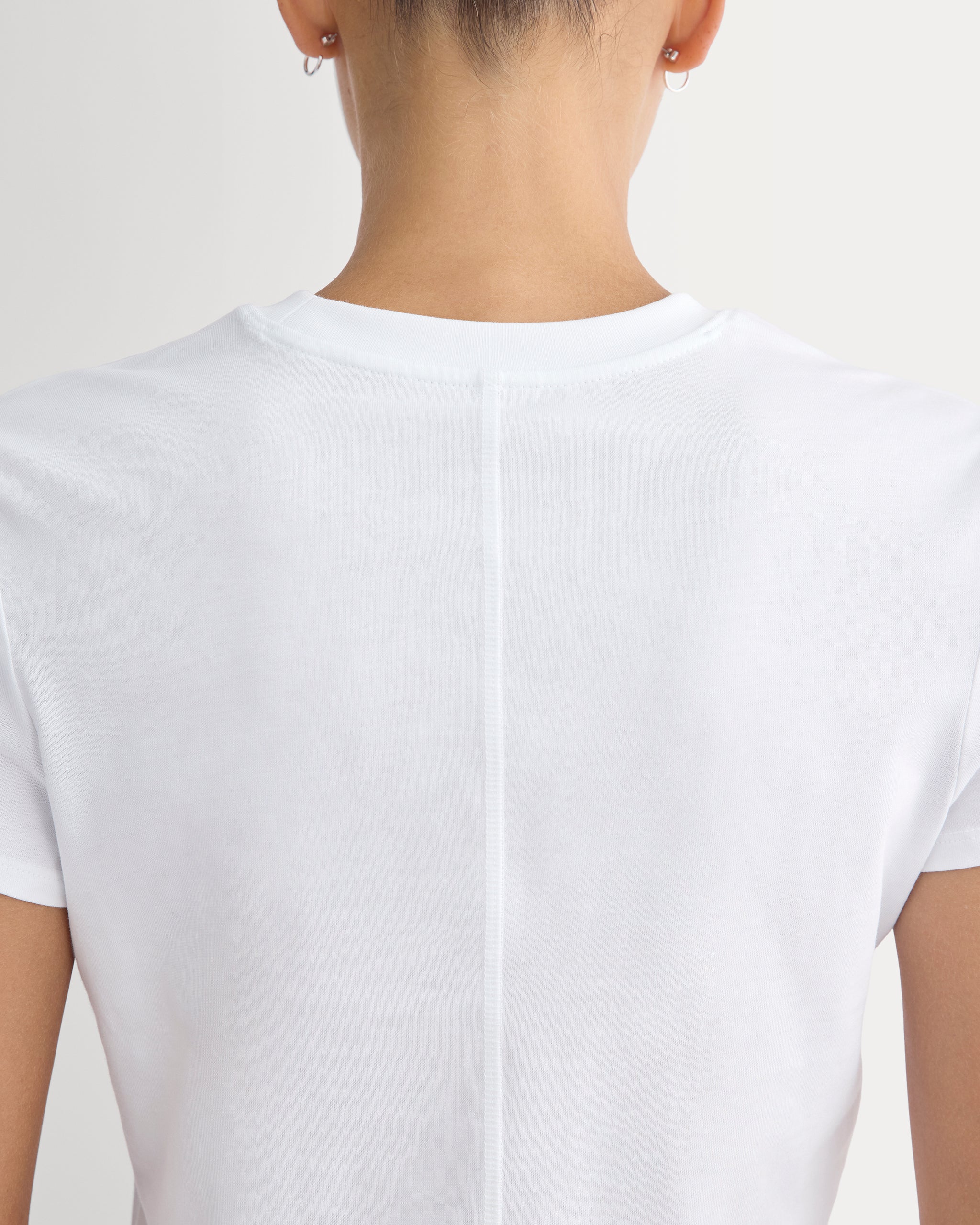 Forever Jersey Shrunken Crew | Optic White