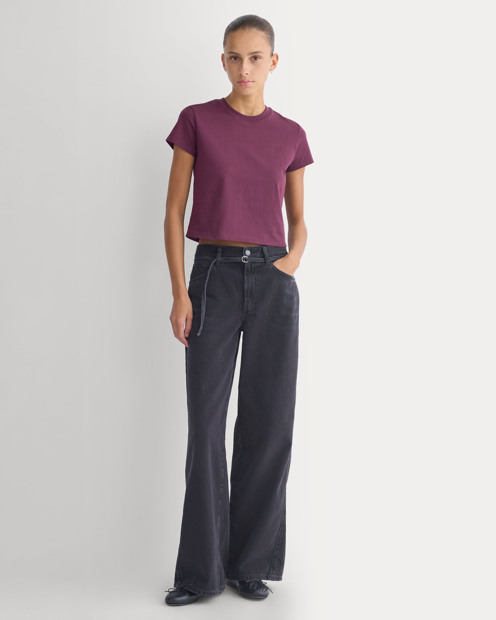 Forever Jersey Shrunken Crew | Deep Plum