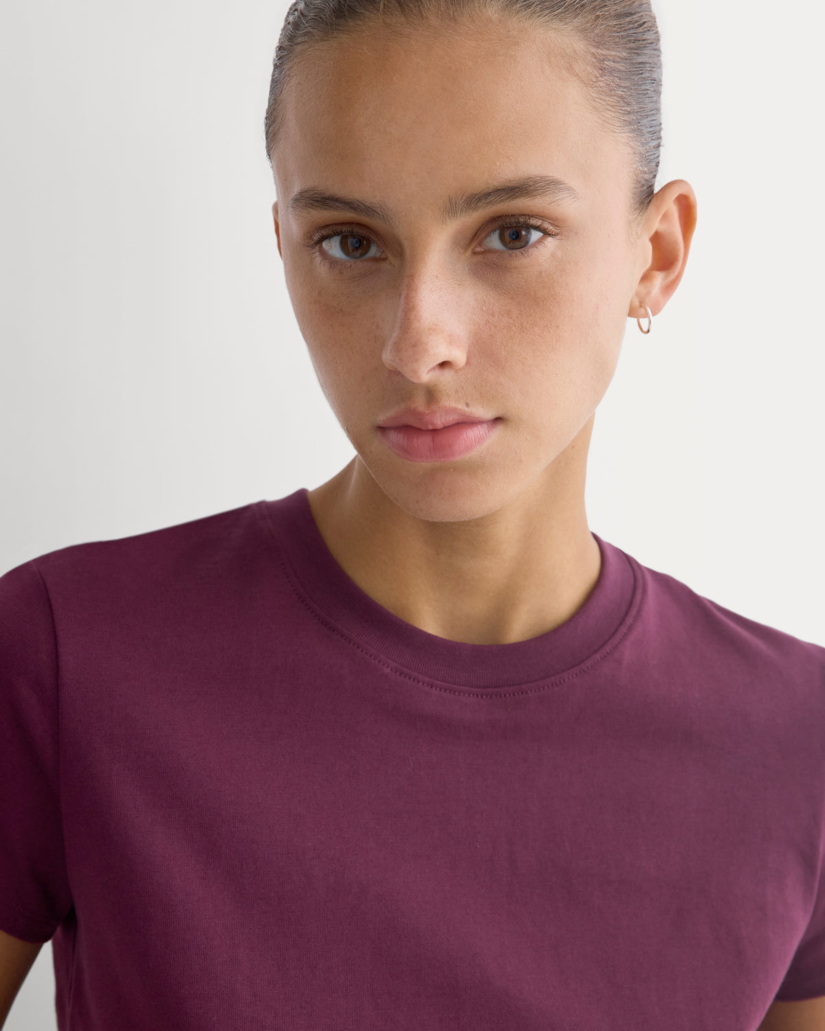 Forever Jersey Shrunken Crew | Deep Plum