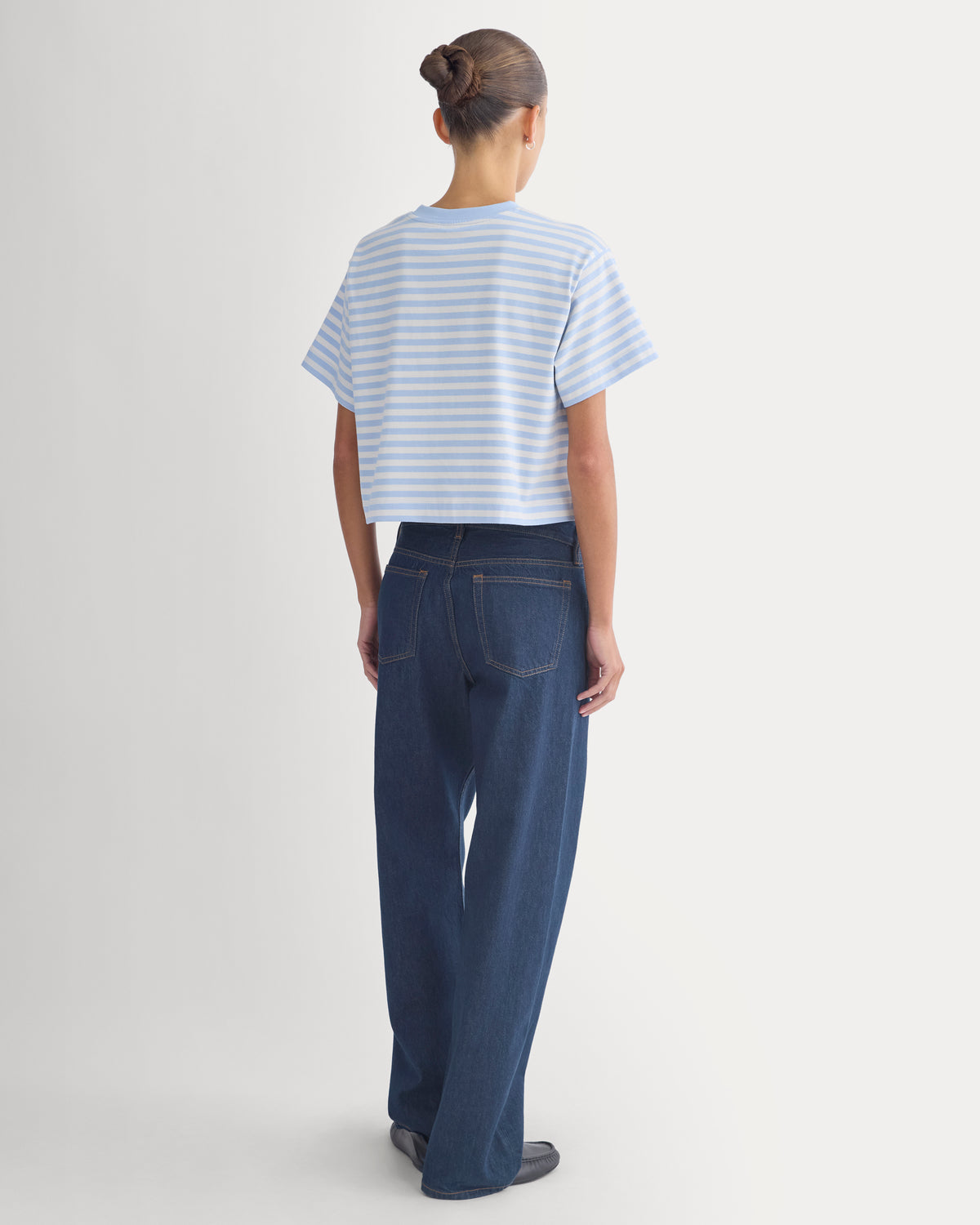 Forever Jersey Cropped Tee | Cashmere Blue / Bone